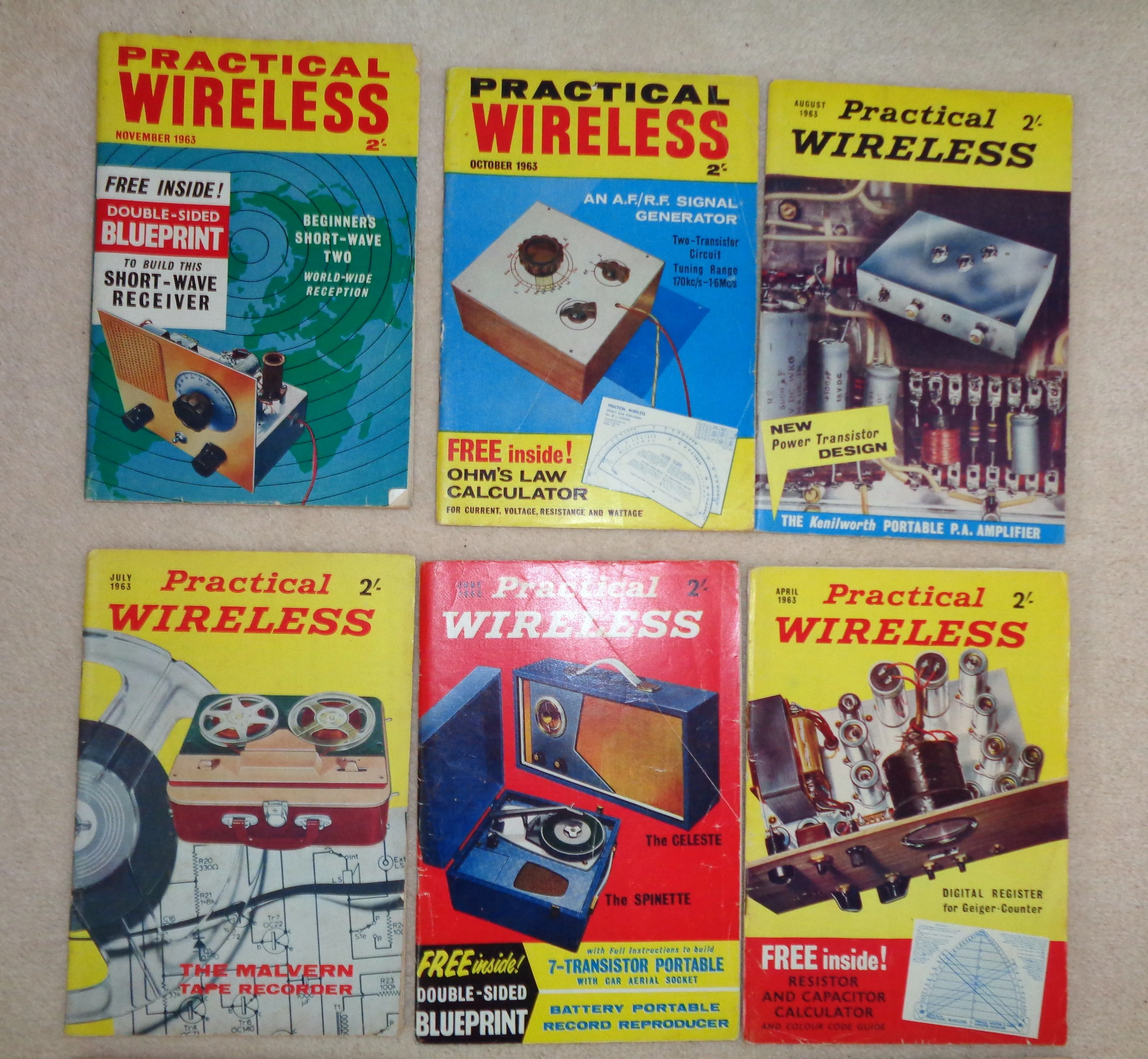 1963 Practical Wireless Magazines (Set of Nine)