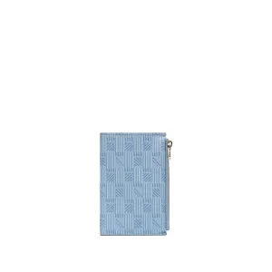 3 Credit Card Holder with Zip in Light Blue