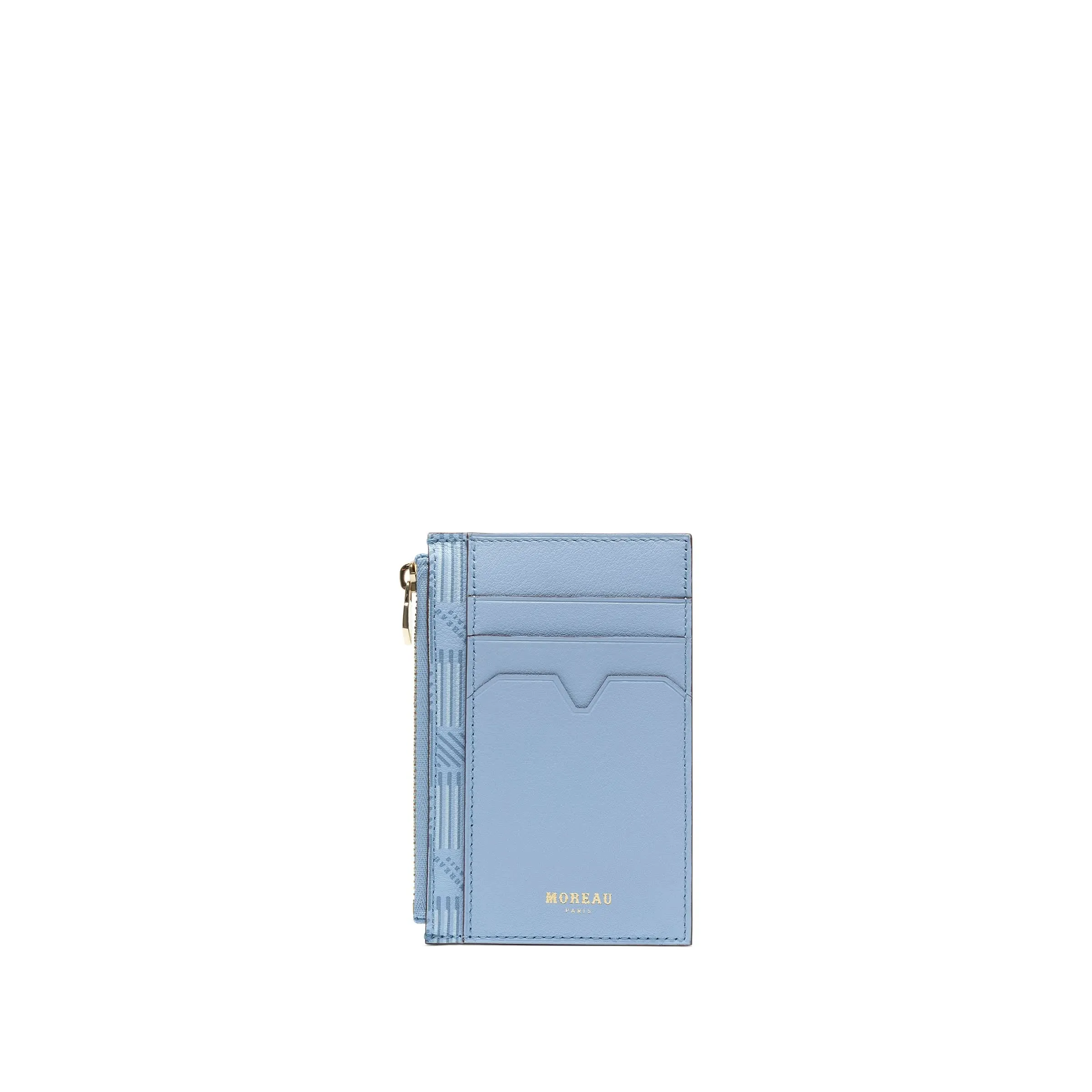 3 Credit Card Holder with Zip in Light Blue