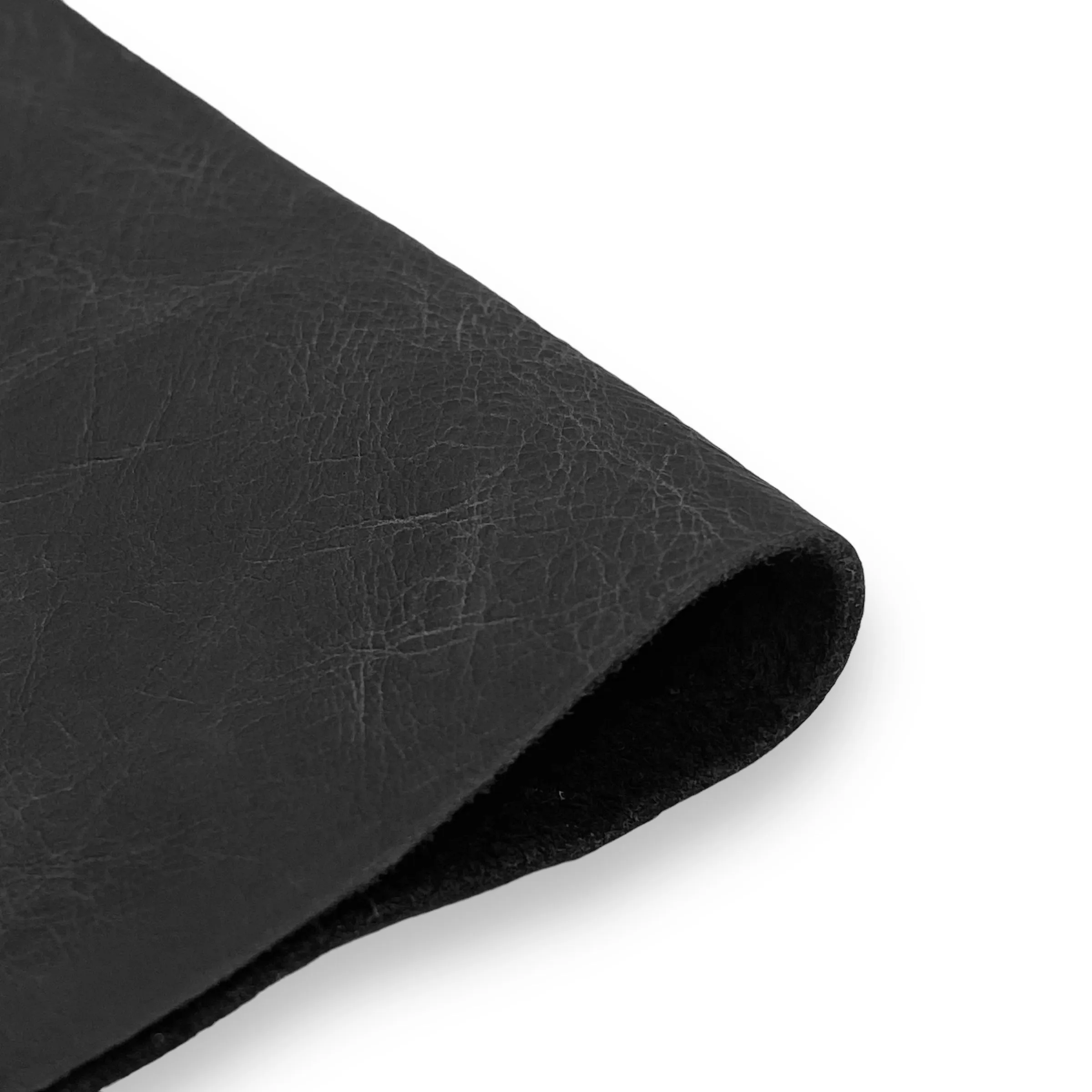 3oz (1.2mm) Cow Leather - Distressed Black (per square foot)