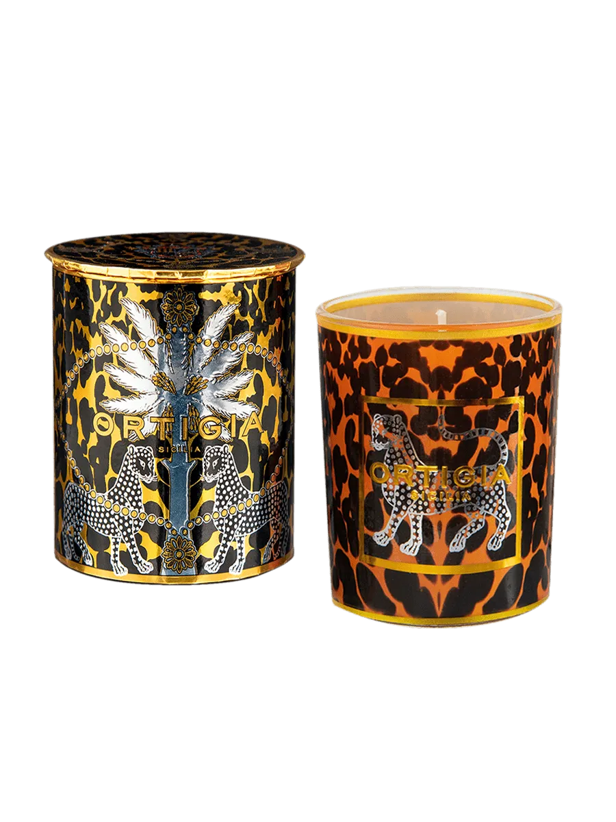 Ambra Nera Decorated Candle Small