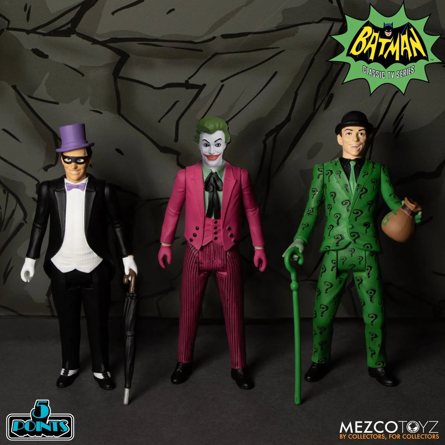 Batman (1966) 5 Points Deluxe Boxed Set - Mezco *SALE*