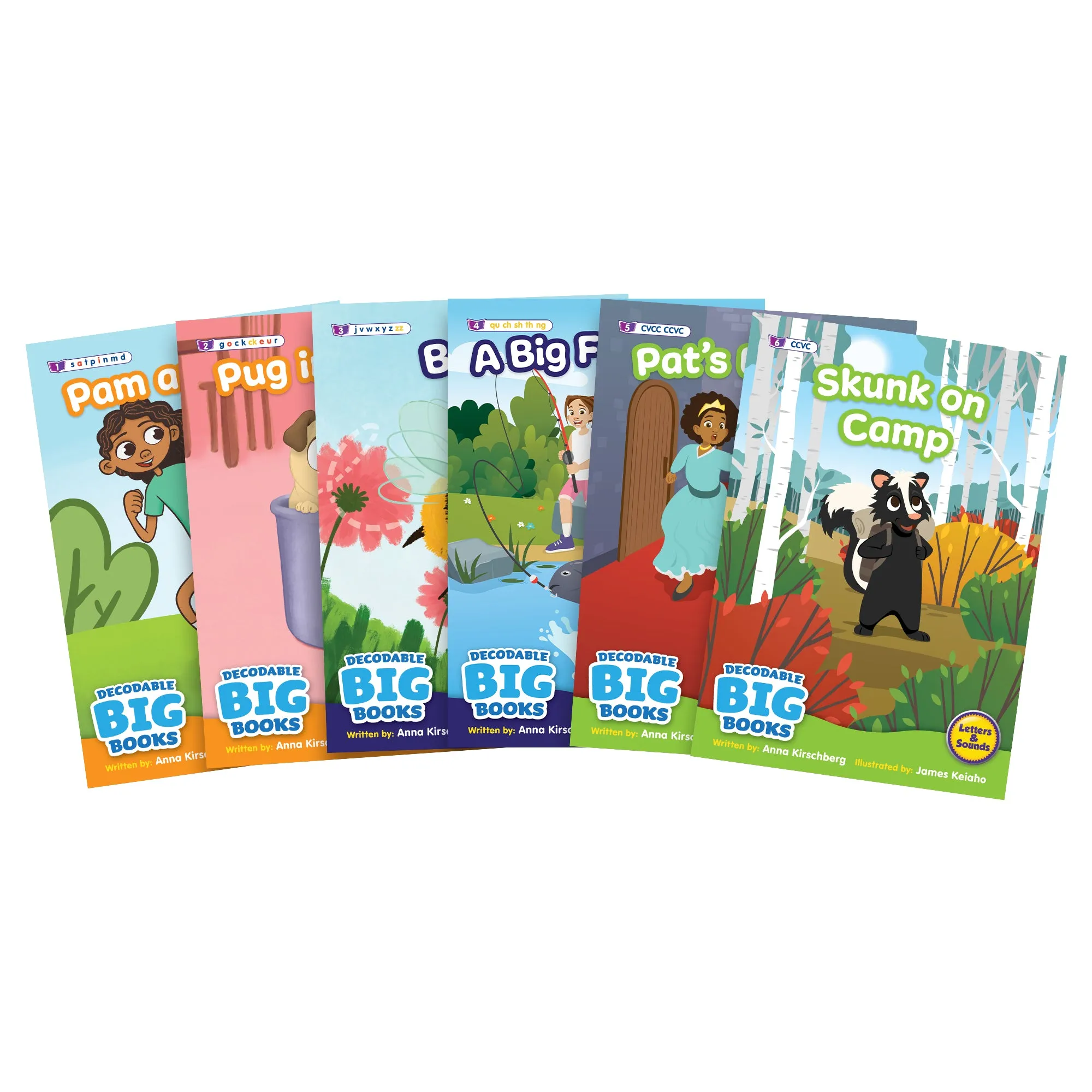 Beanstalk Books 6-Piece Decodable Big Books Fiction Set