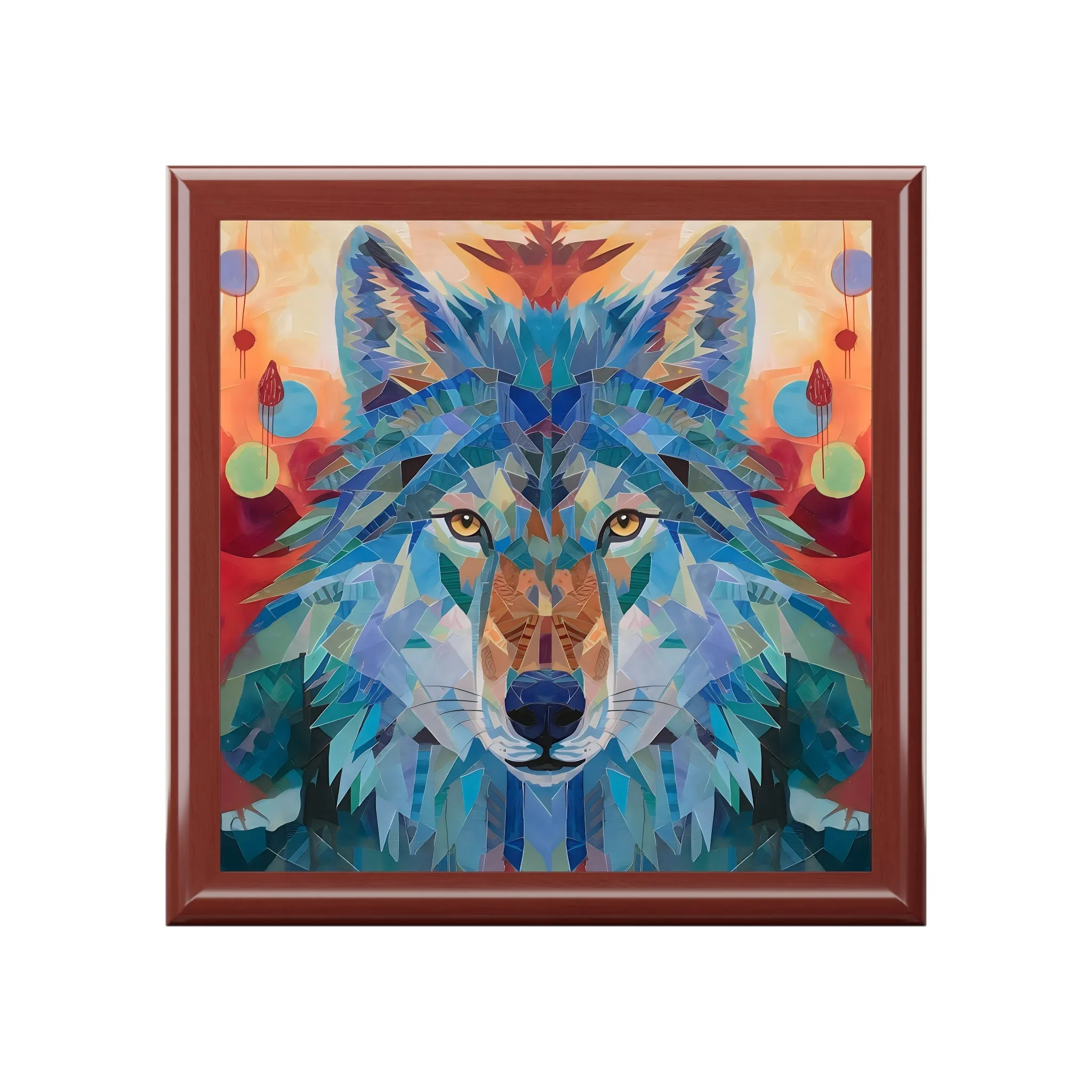 BOHO Wolf Jewelry Keepsake Box