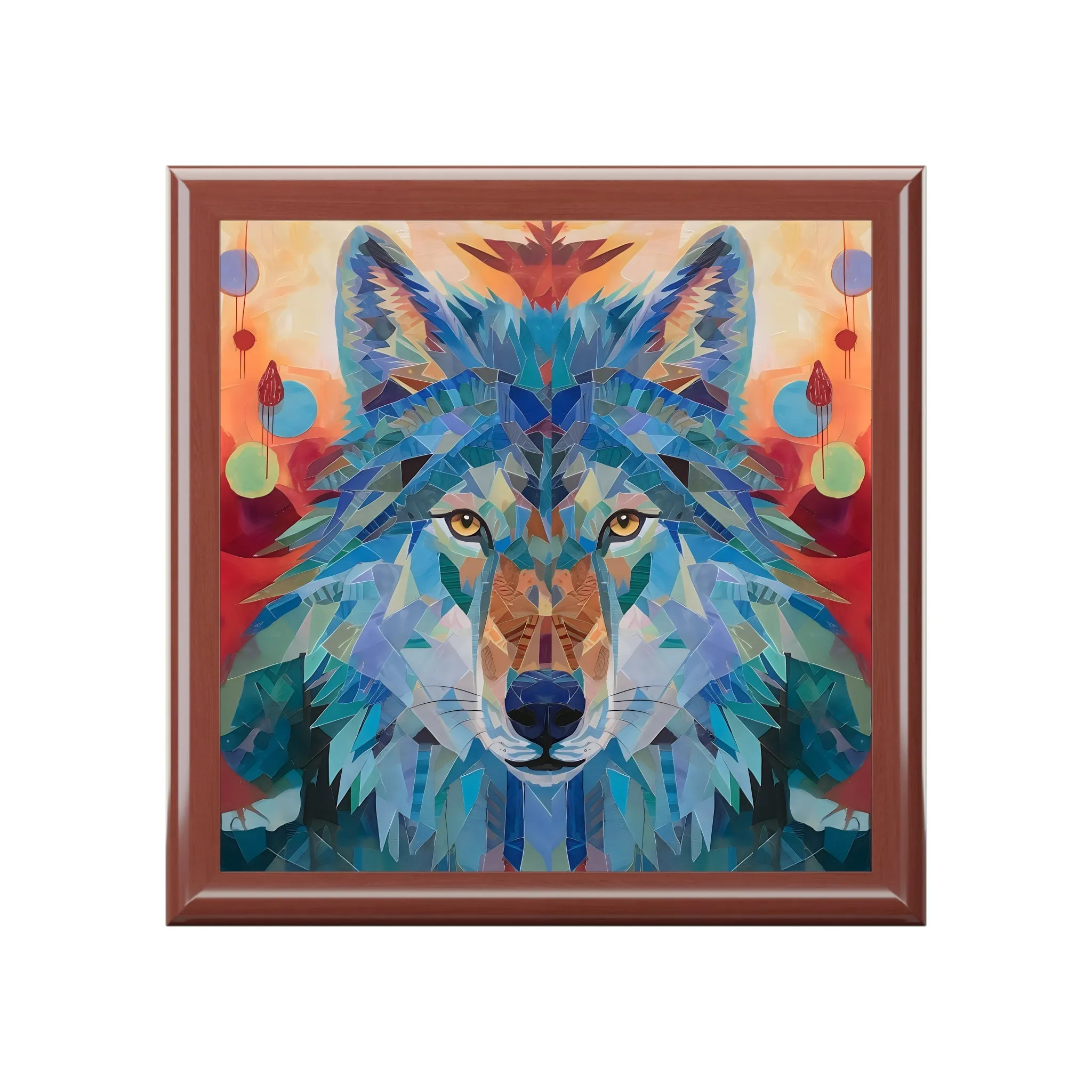 BOHO Wolf Jewelry Keepsake Box