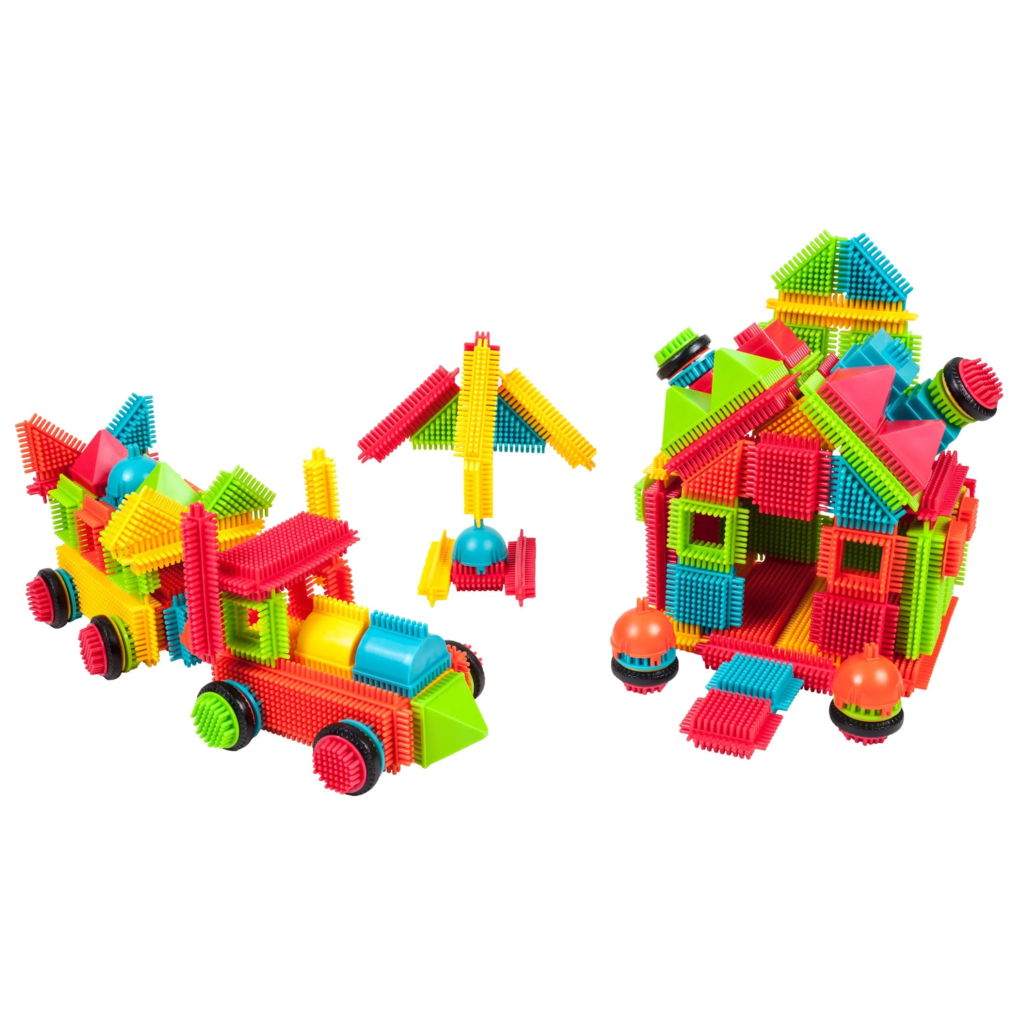 Bristle Lock Tiles Building Blocks, 240-Piece