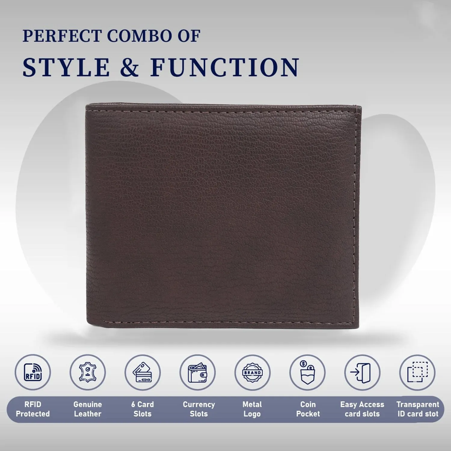 CIMONI PU Leather Stylish Credit/8 Debit Card Slots I 1 Currency Compartments Wallet for Men