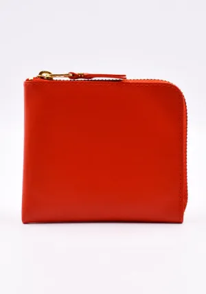 COMME DES GARCONS SA3100 COLOUR PLAIN ZIP WALLET ORANGE