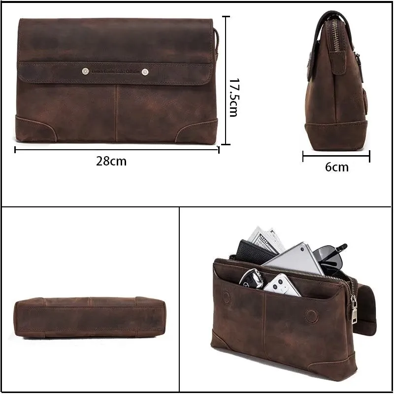 CowLuxe Stylish Leather Men's Gear Bag