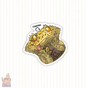 Crested Gecko Loading Sticker