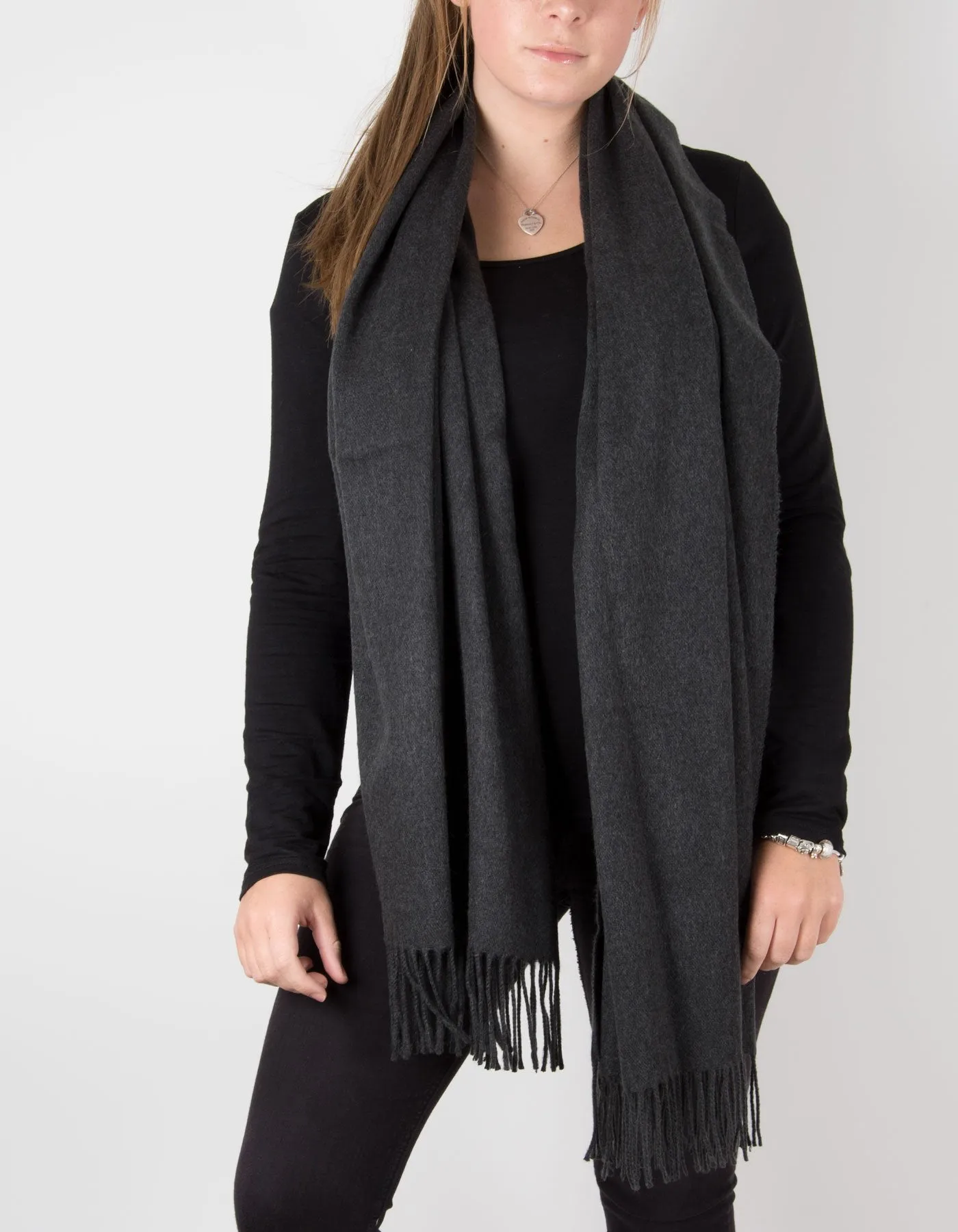 Dark Grey Blanket Scarf