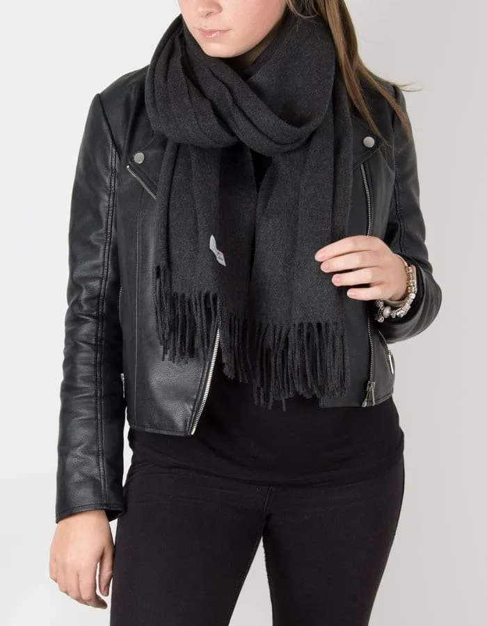 Dark Grey Blanket Scarf