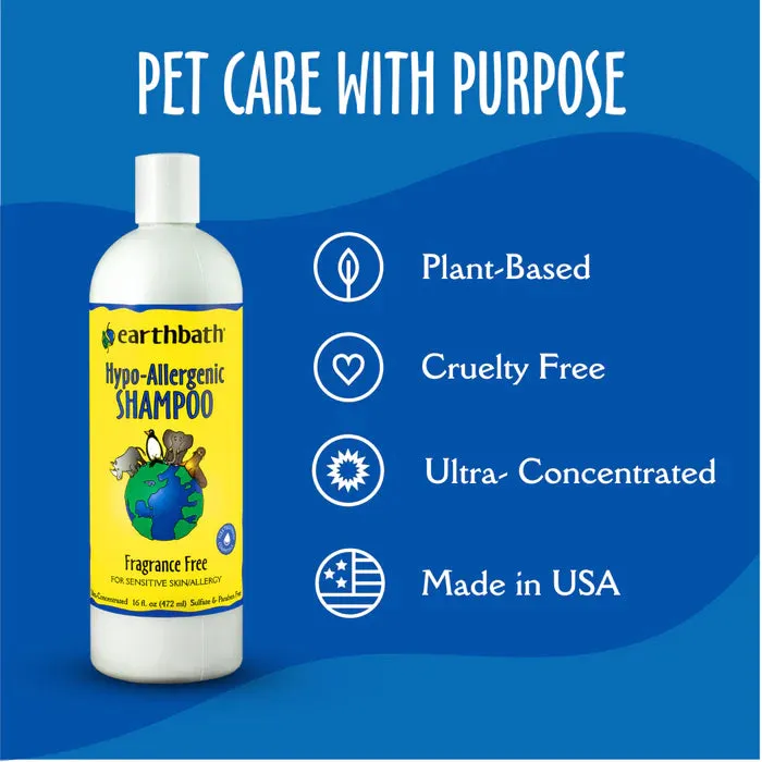 Dog Shampoo Earthbath - Hypo Allergenic 472ml