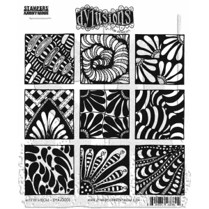 Dyan Reaveley's Dylusions Cling Stamp Collections 8.5"X7" Bits Of Blocks*