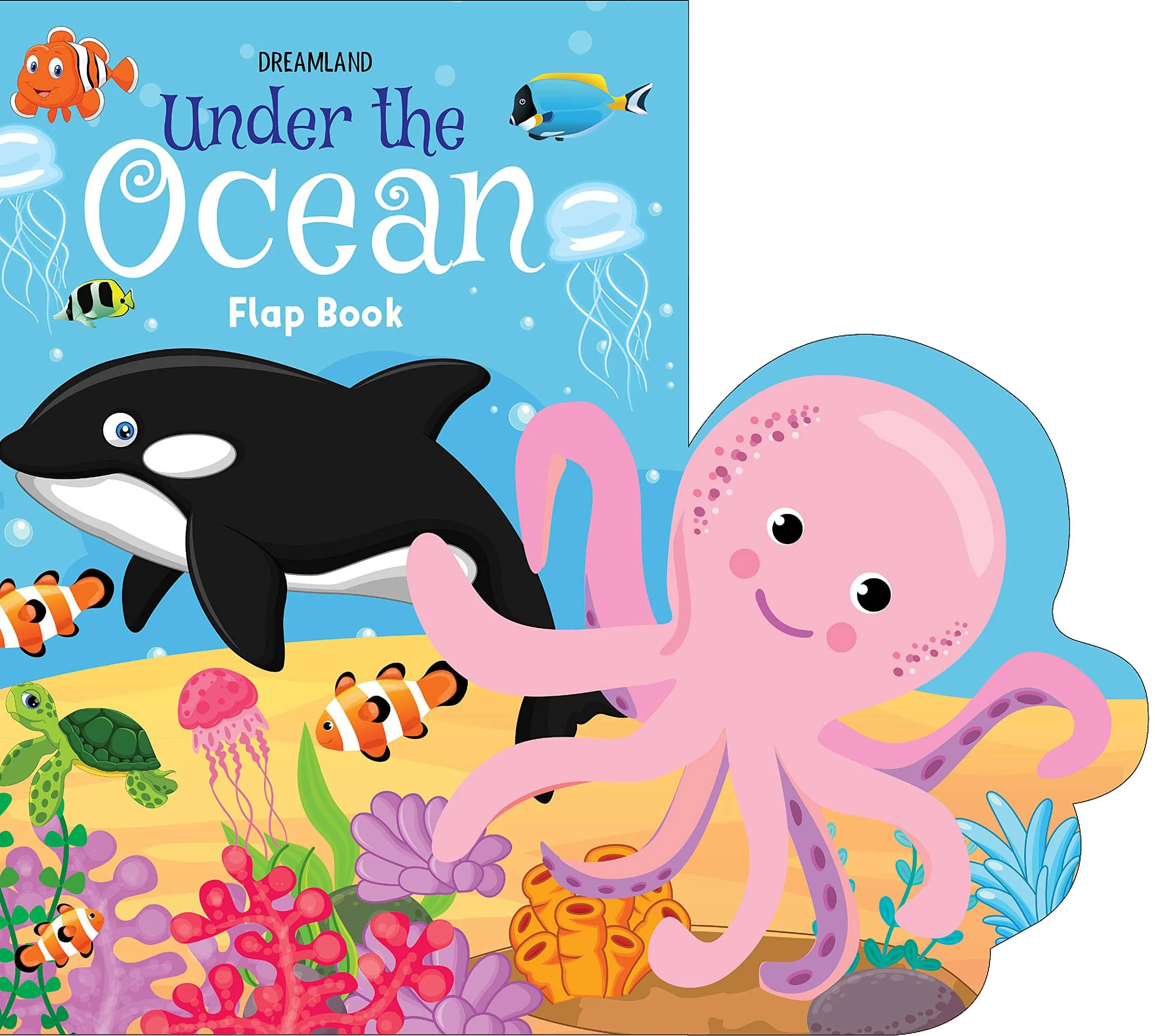 Flap Books Combo Pack- 4 Books - Under the Ocean, Dinosaur World, At the Farm, In the Jungle