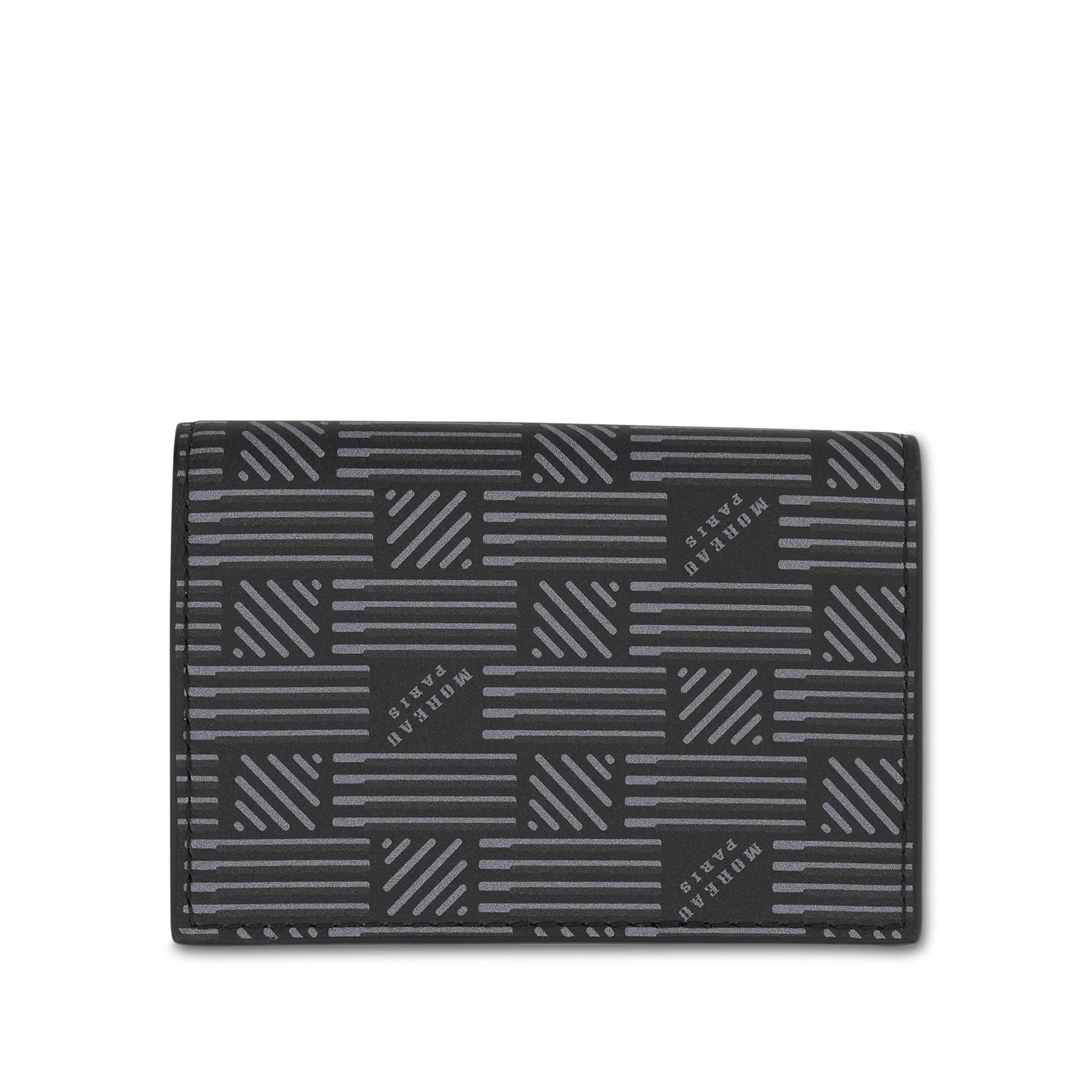 Flap Wallet with Gusset in Black