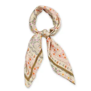 Floral Print Satin Scarf