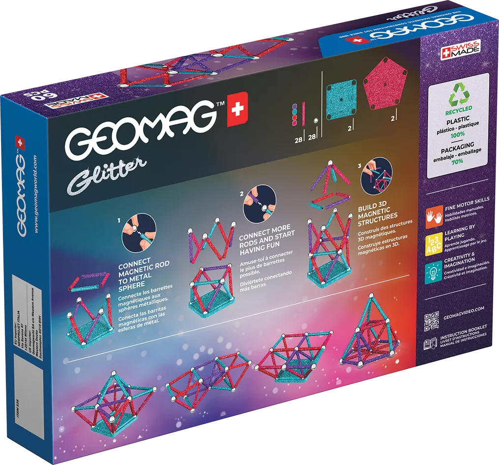 Geomag Glitter Panels 60pc Set