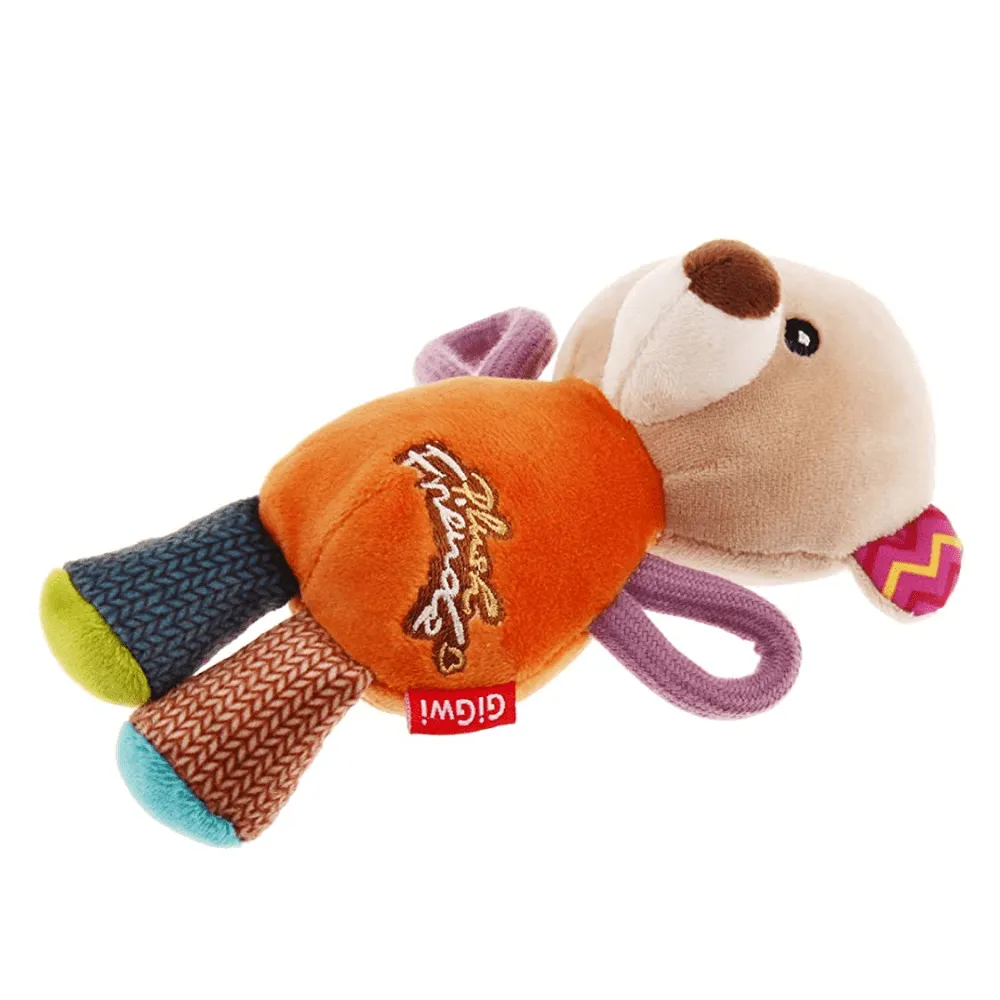 GiGwi Plush Friendz with Squeaker Bear Toy for Dogs