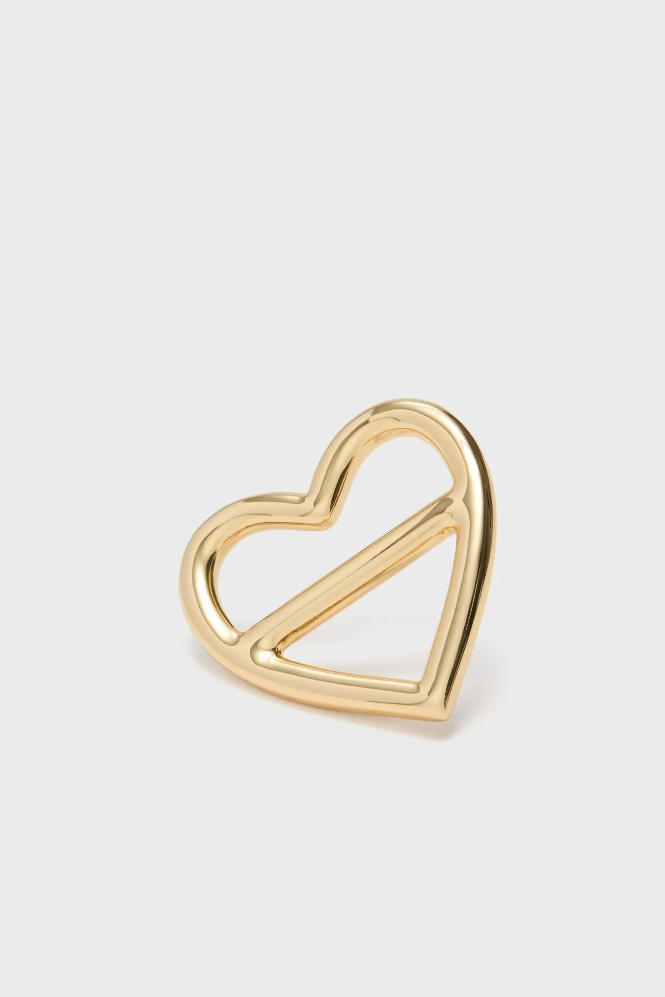 Gold Heart Scarf Ring