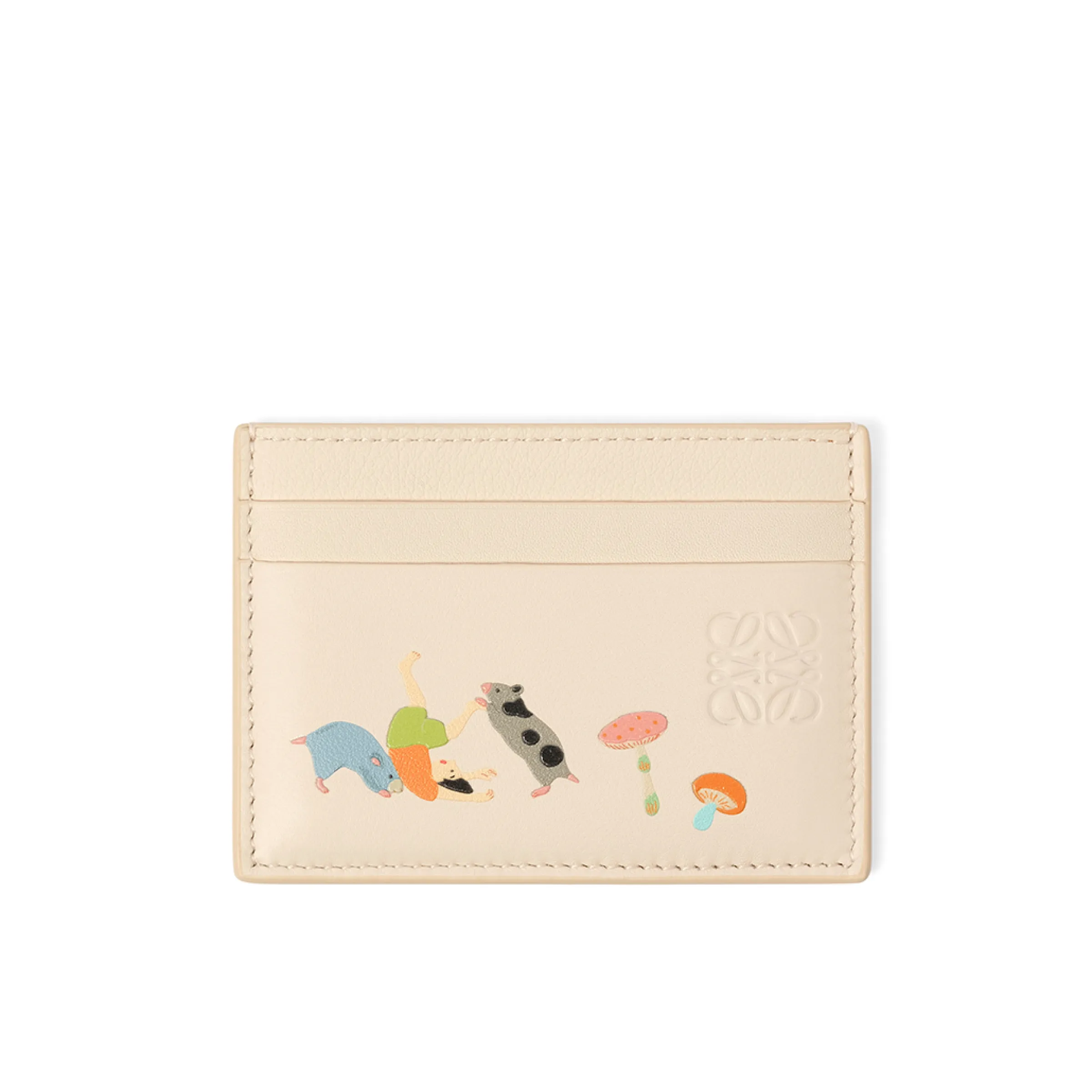 Hamster Plain Cardholder in Talc