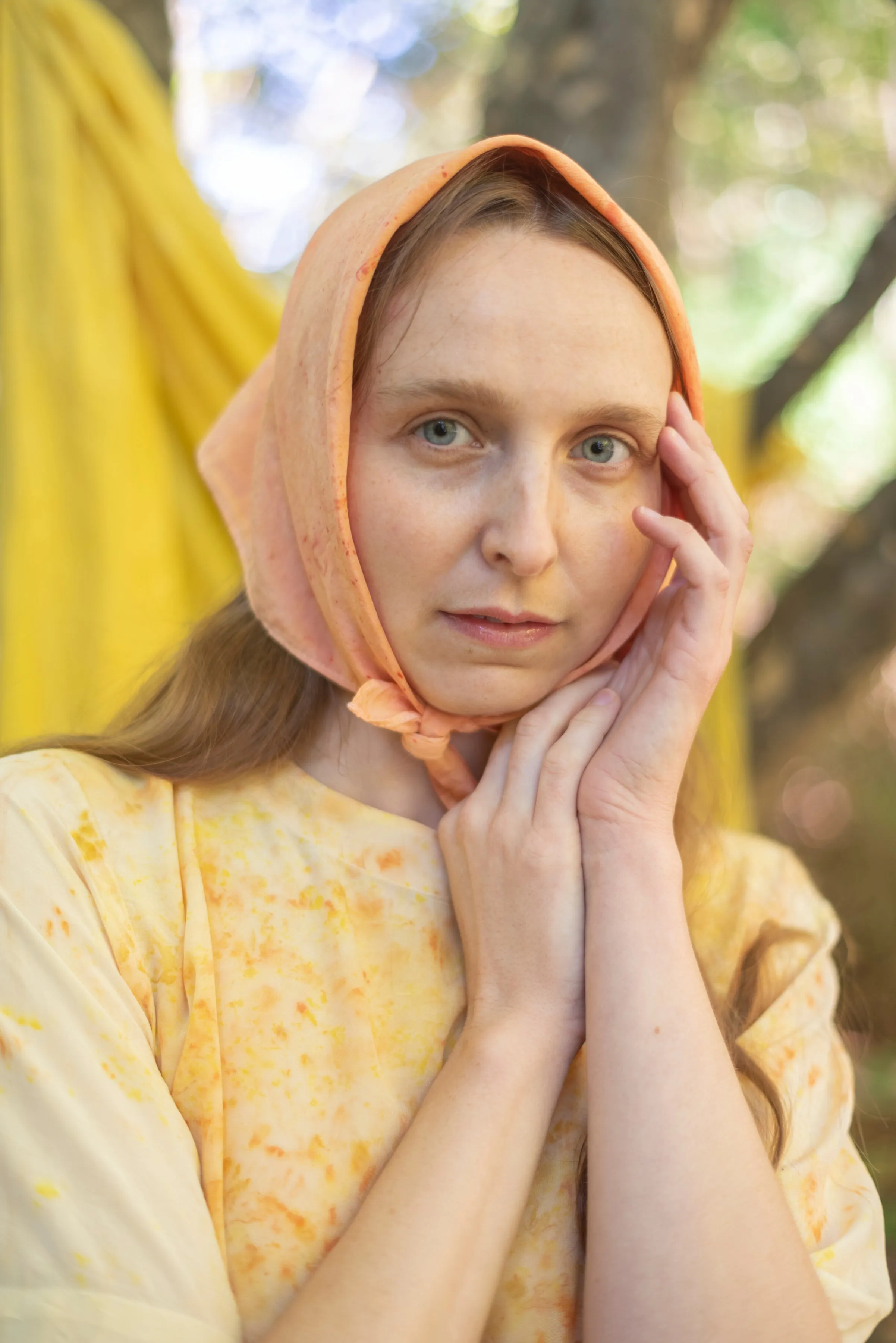 Hand-Dyed Silk Scarves - Madder Root Pink