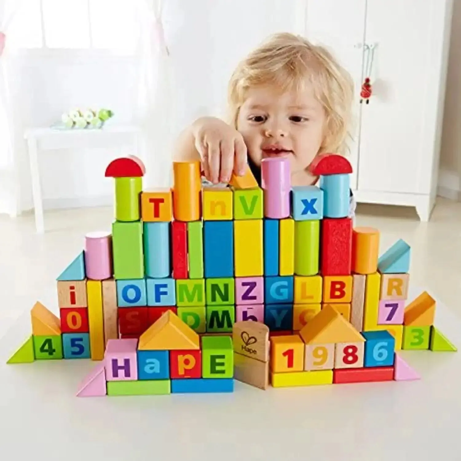 Hape 80 PCS Wooden Blocks