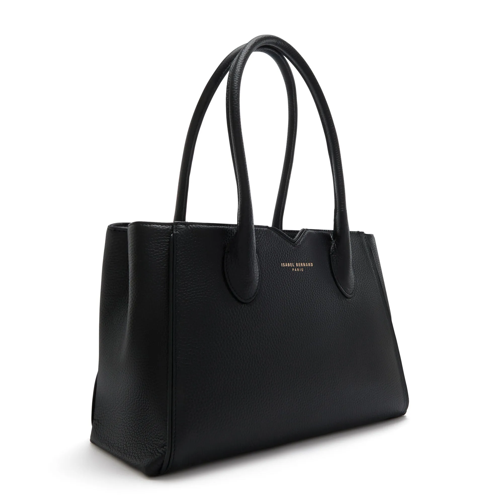 Honoré Cloe Midi black calfskin leather handbag