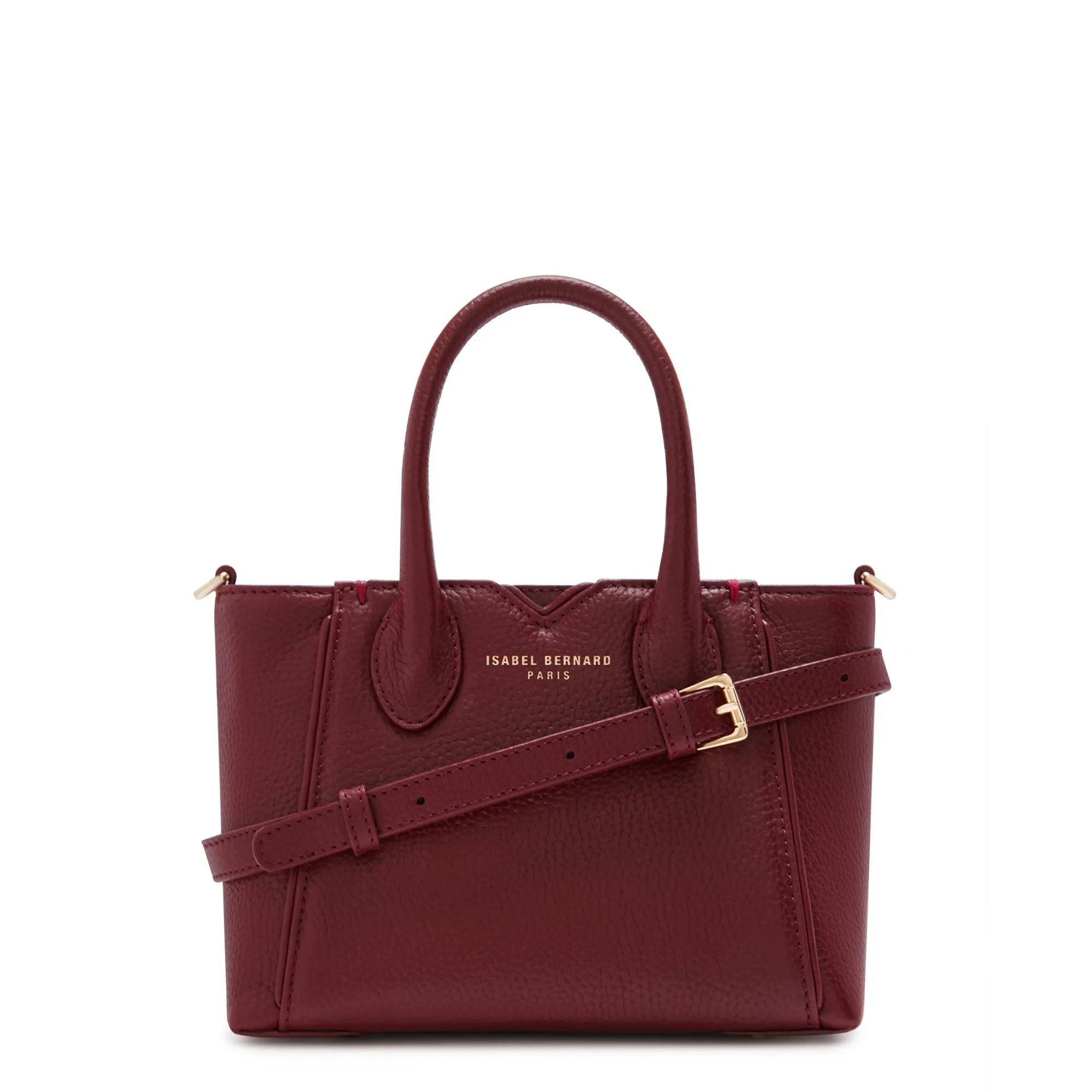 Honoré Cloe Mini bordeaux red calfskin leather handbag