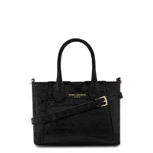 Honoré Cloe Mini croco black calfskin leather handbag