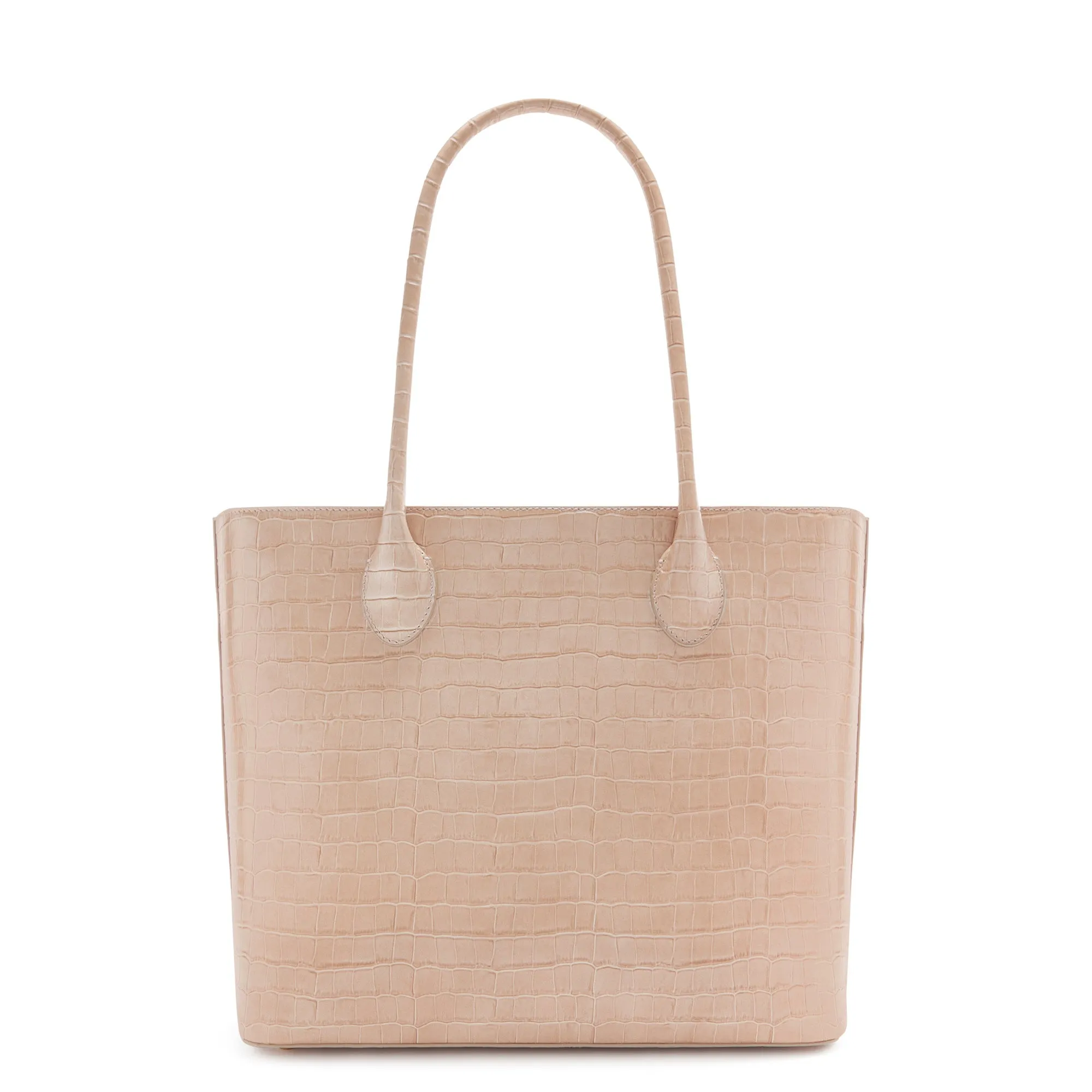 Honoré Lysanne croco beige leather shopper calfskin leather