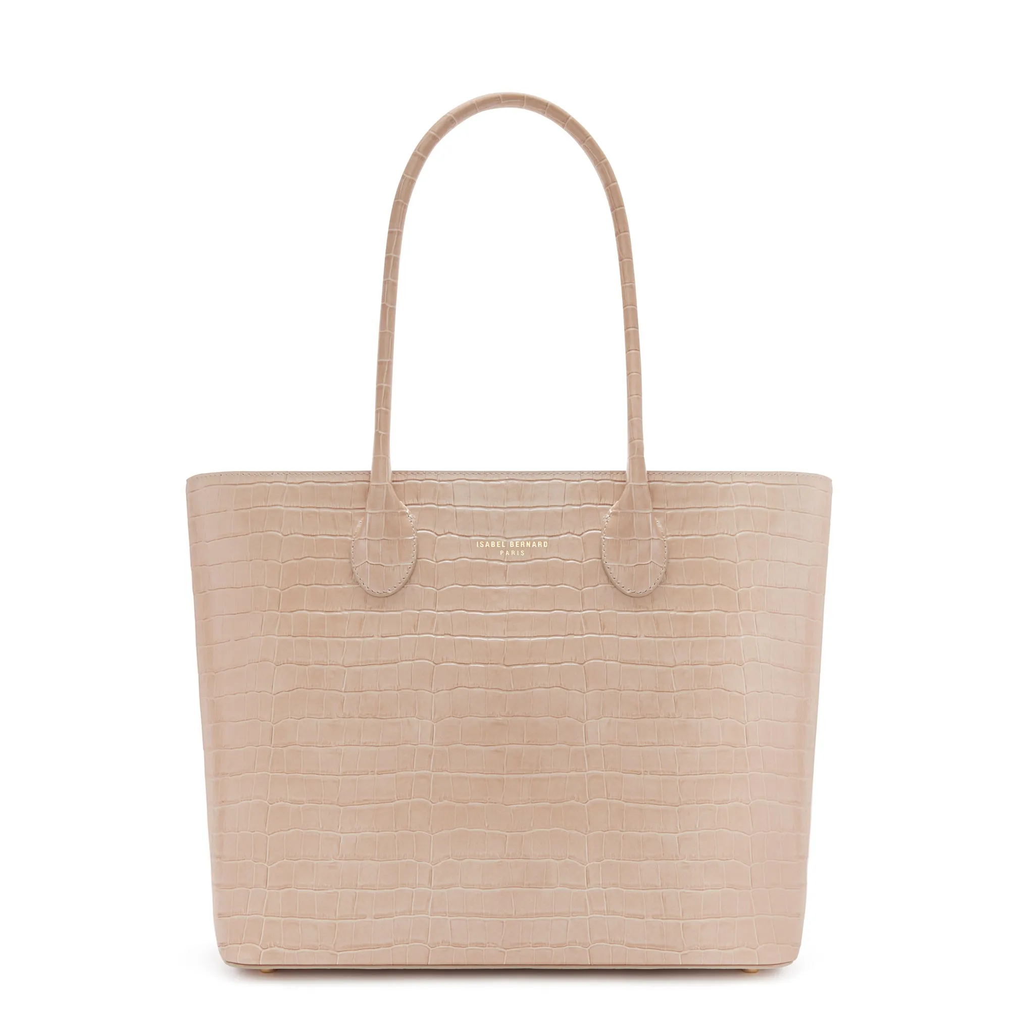 Honoré Lysanne croco beige leather shopper calfskin leather