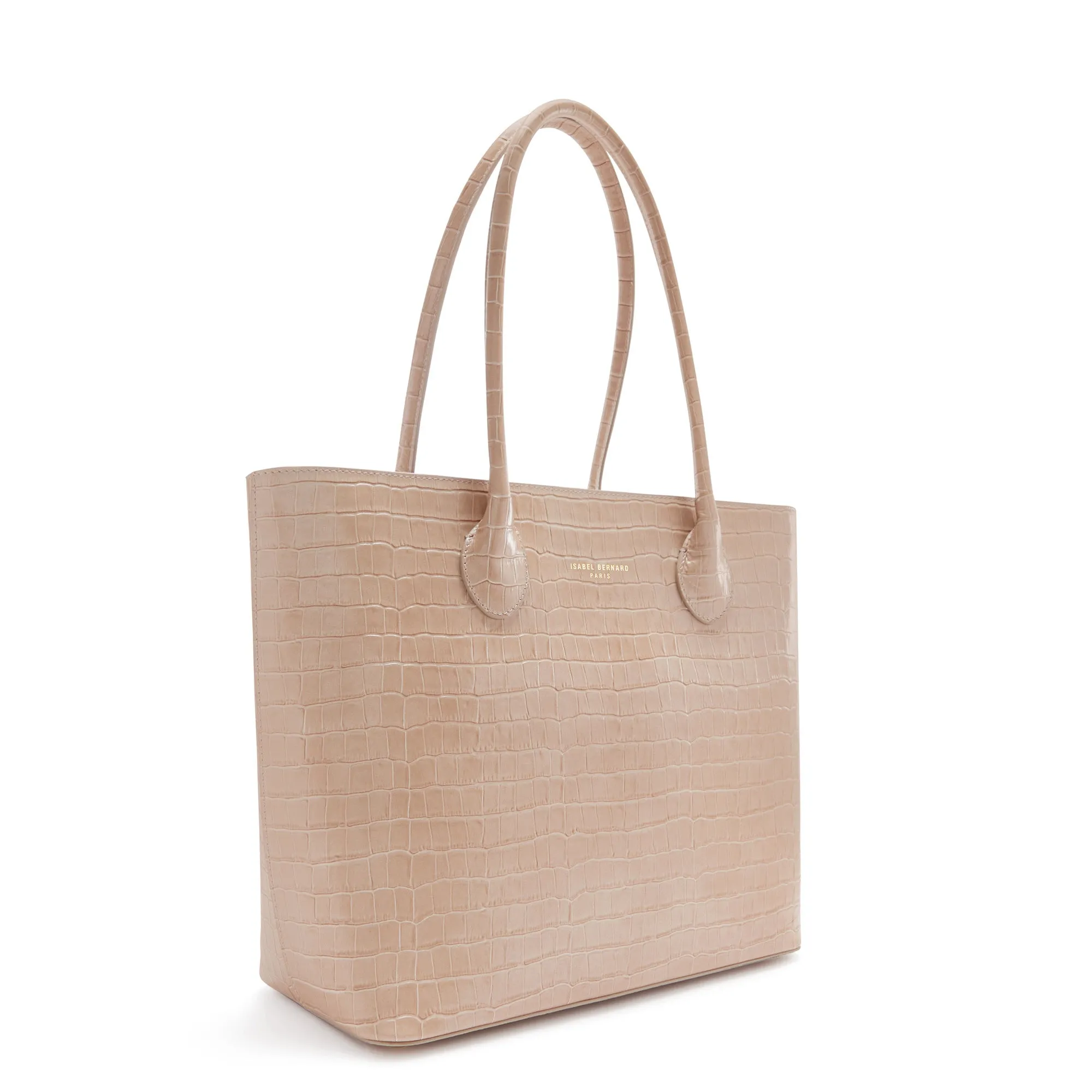 Honoré Lysanne croco beige leather shopper calfskin leather