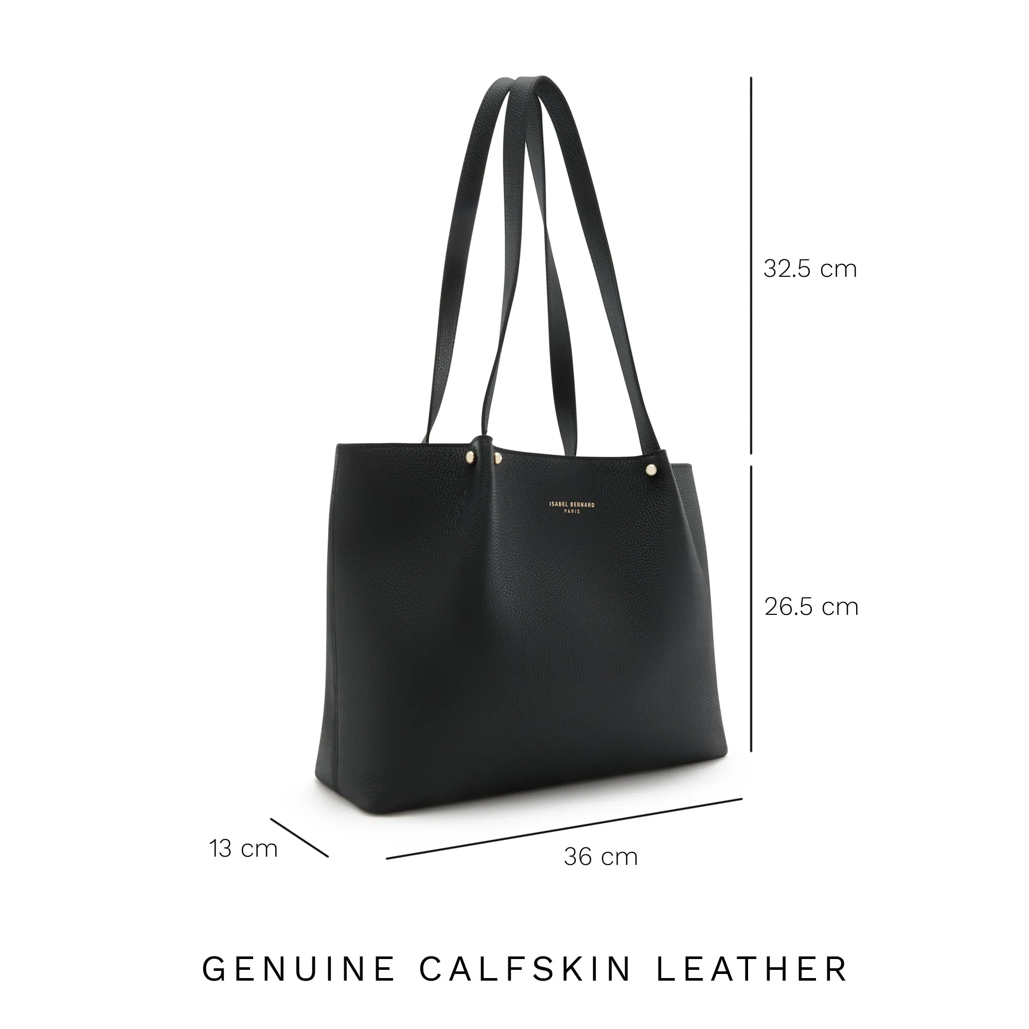 Honoré Nata black leather shopper calfskin leather