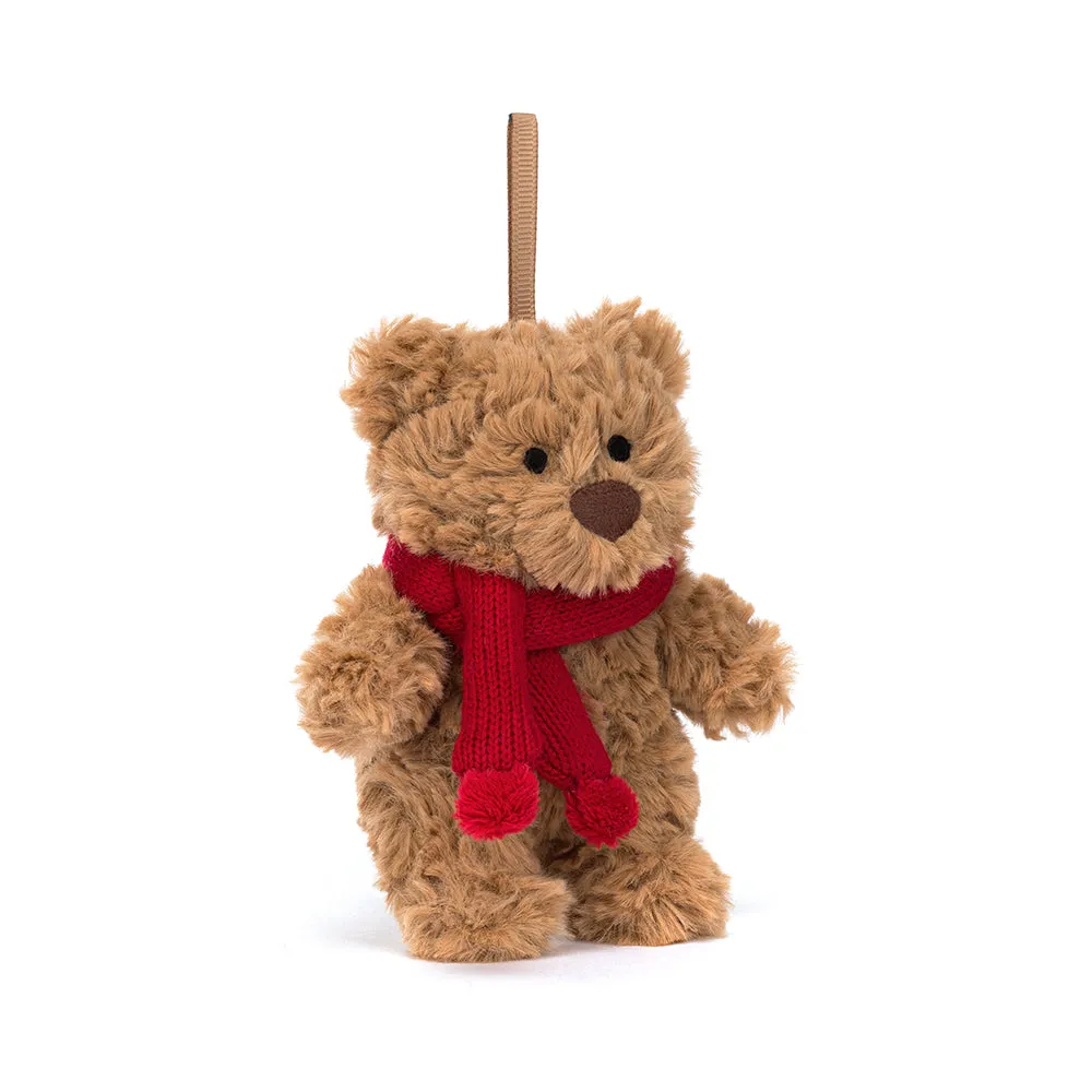 Jellycat Plush Toy Bartholomew Bear Christmas Decoration