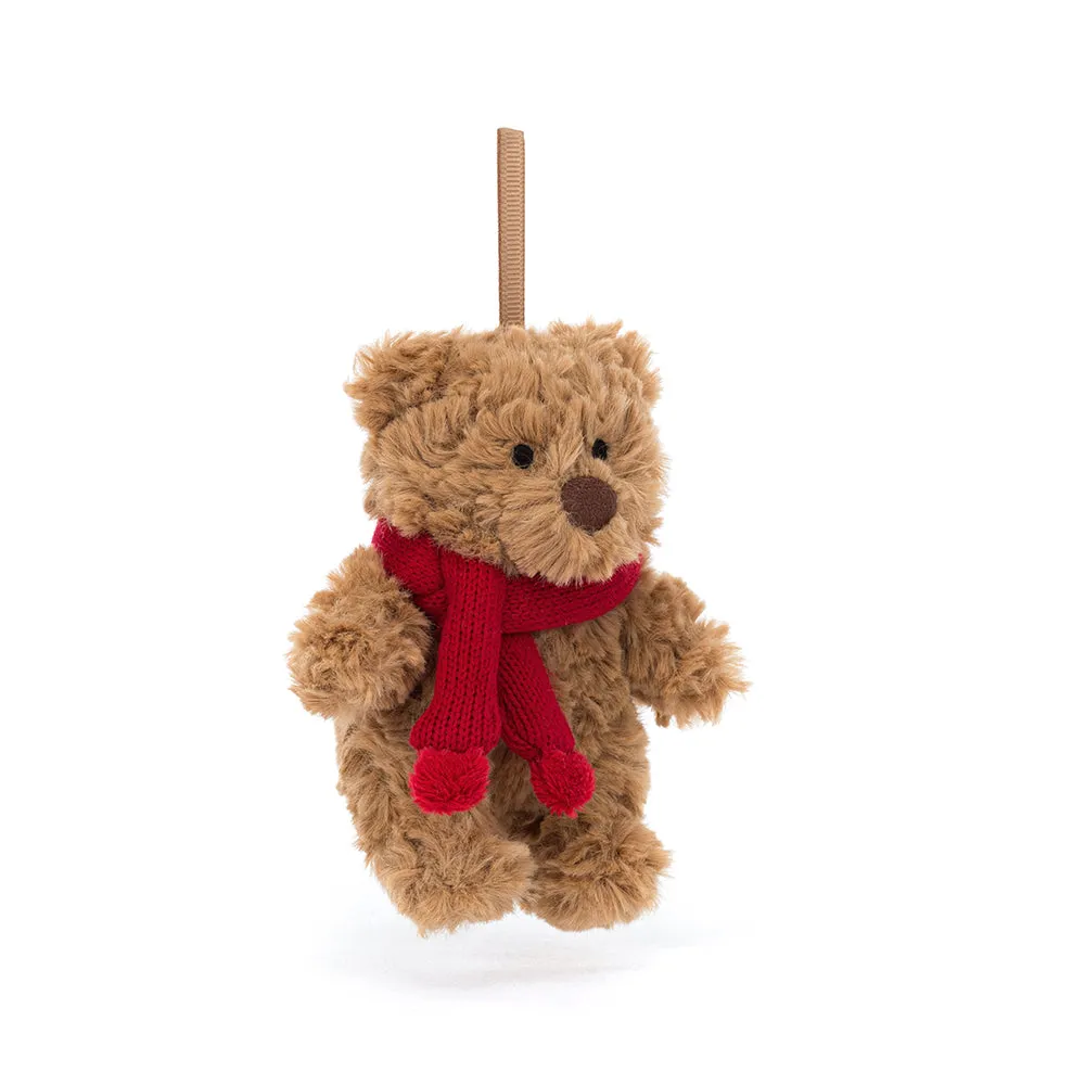 Jellycat Plush Toy Bartholomew Bear Christmas Decoration