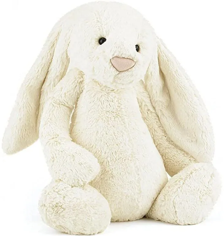 Jellycat Plush Toy Large Bashful Cream Bunny | White