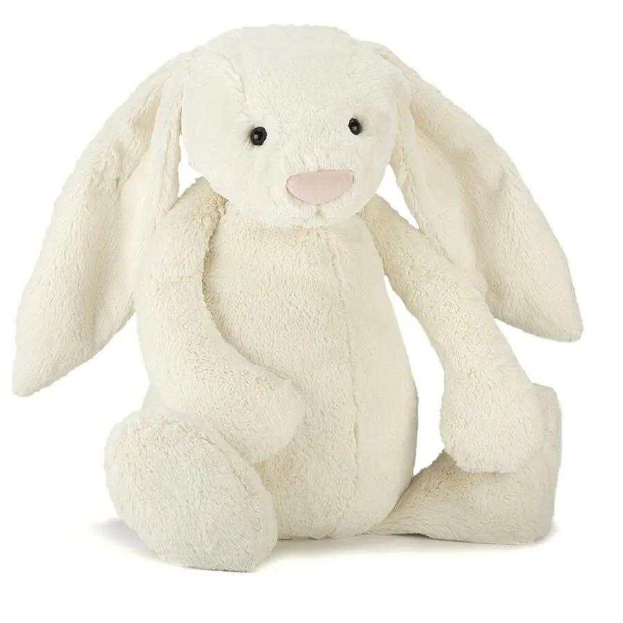 Jellycat Plush Toy Large Bashful Cream Bunny | White