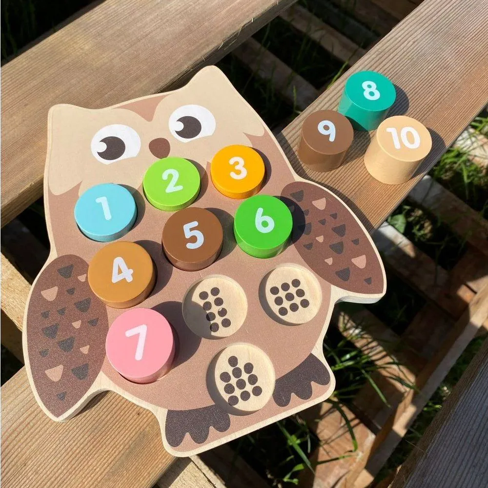 Jumini Woodland Collection Owl Number Block Puzzle