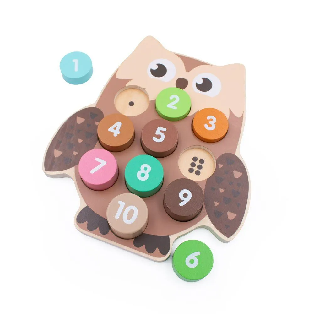 Jumini Woodland Collection Owl Number Block Puzzle