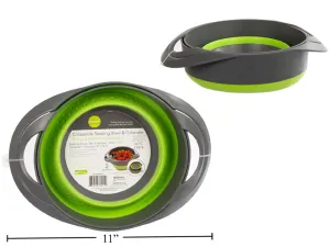 L. Gourmet Green/Grey Collapsible Collander 2pc