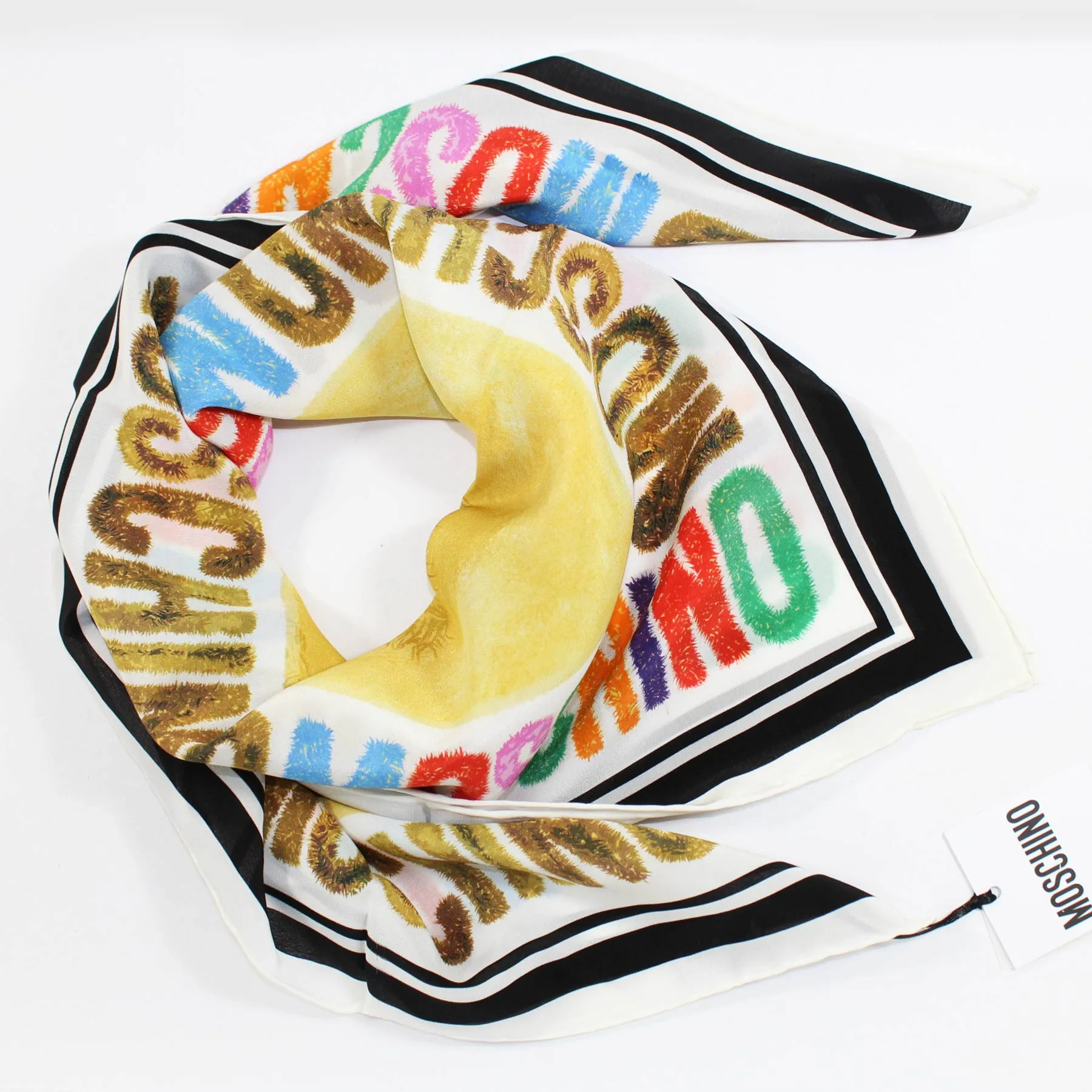 Moschino Scarf This Is Not A Moschino Toy - Square Silk Foulard SALE