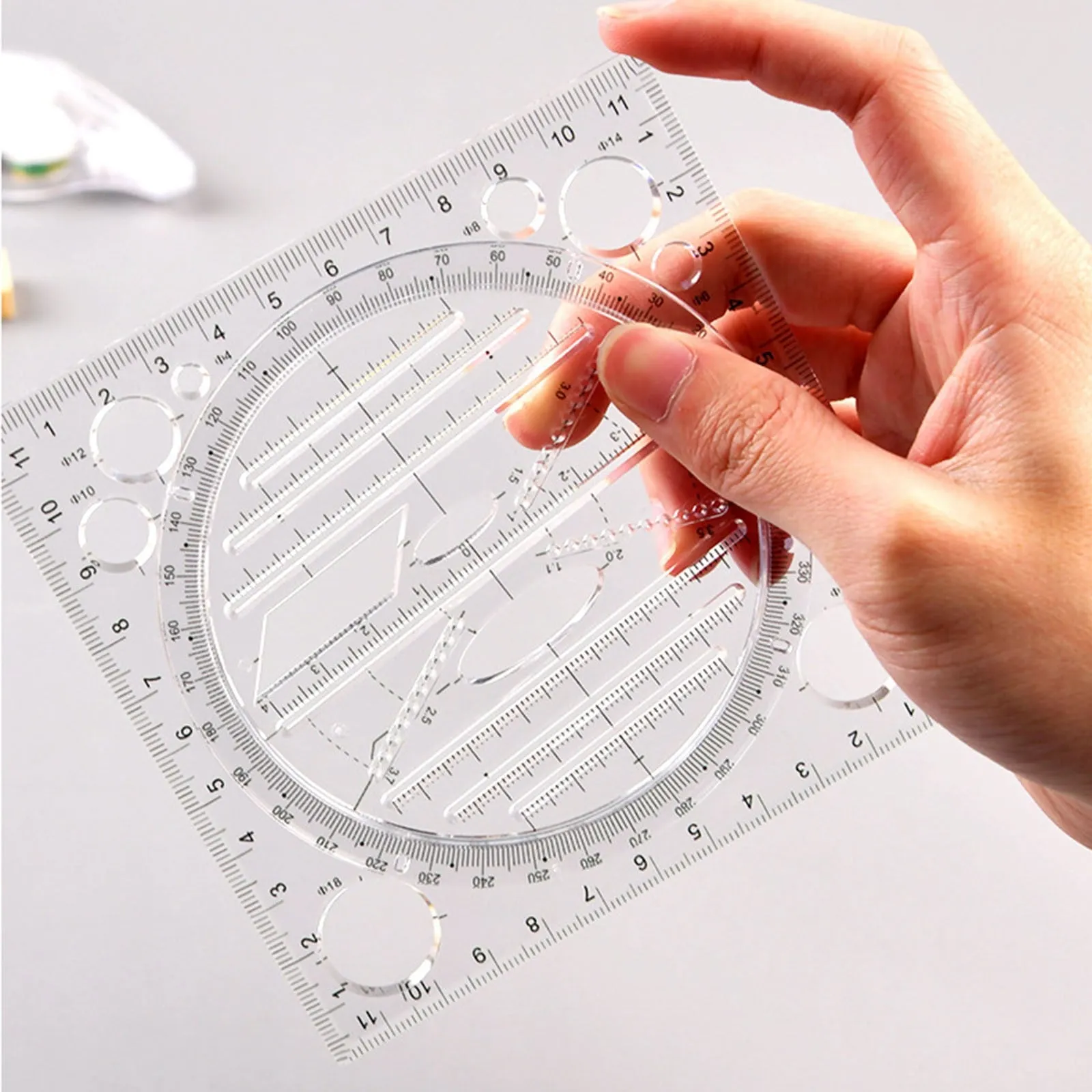 Multi Function Quickly Draw and Measuring Ruler