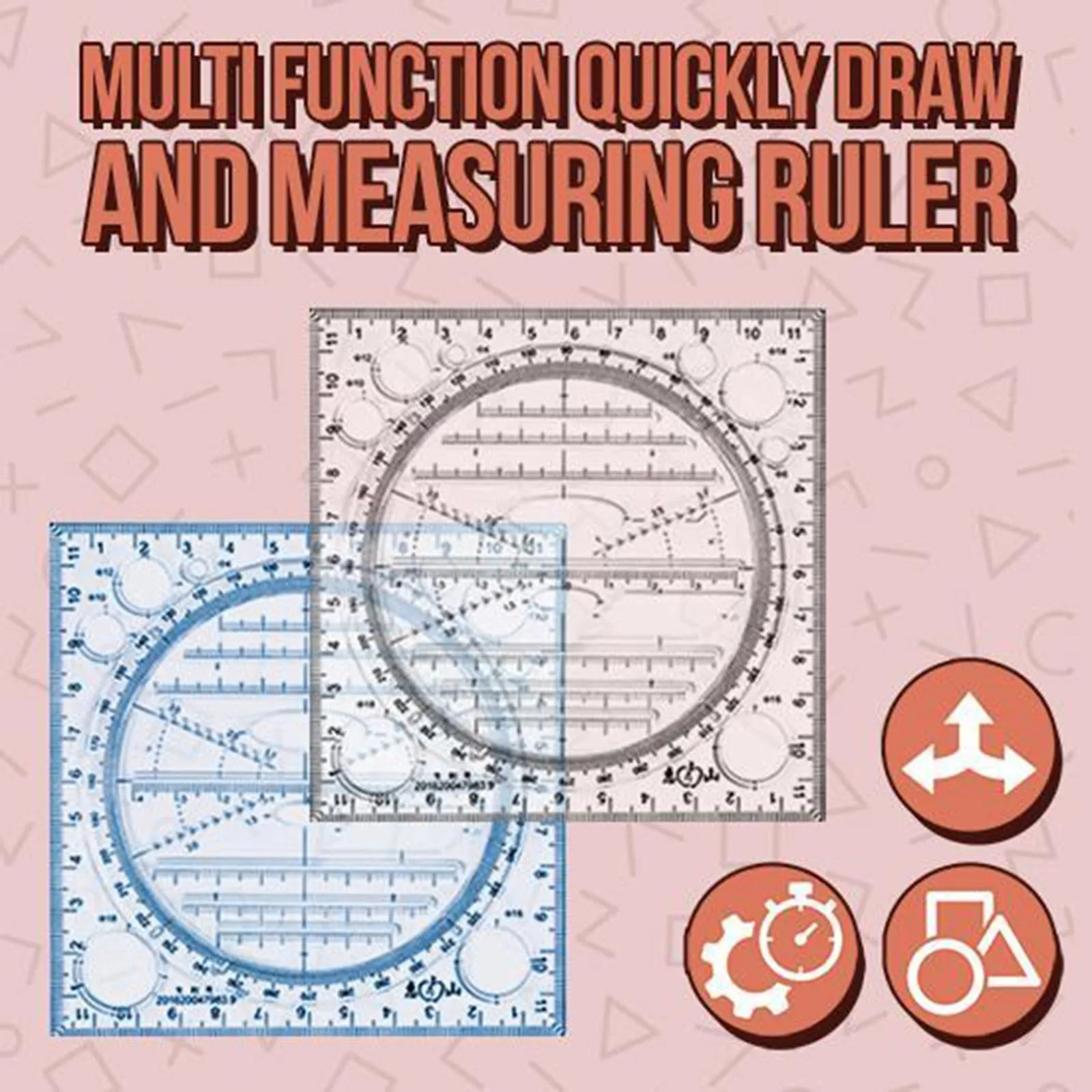 Multi Function Quickly Draw and Measuring Ruler