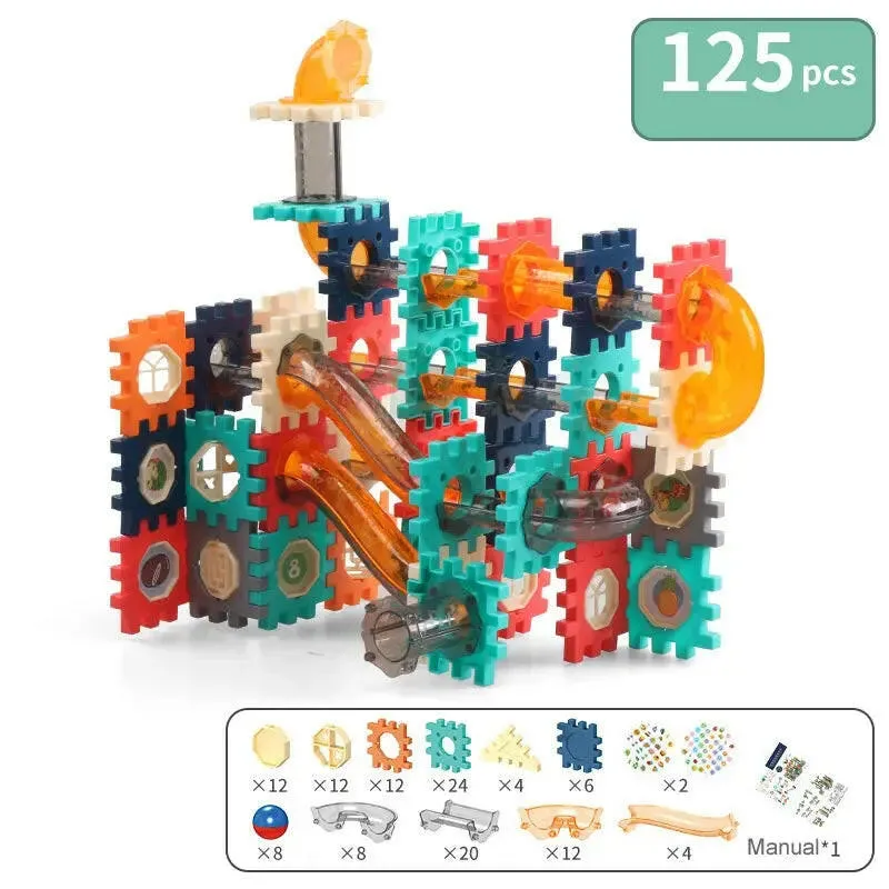 Pipeline Rolling Ball Building Blocks - 125 Pieces