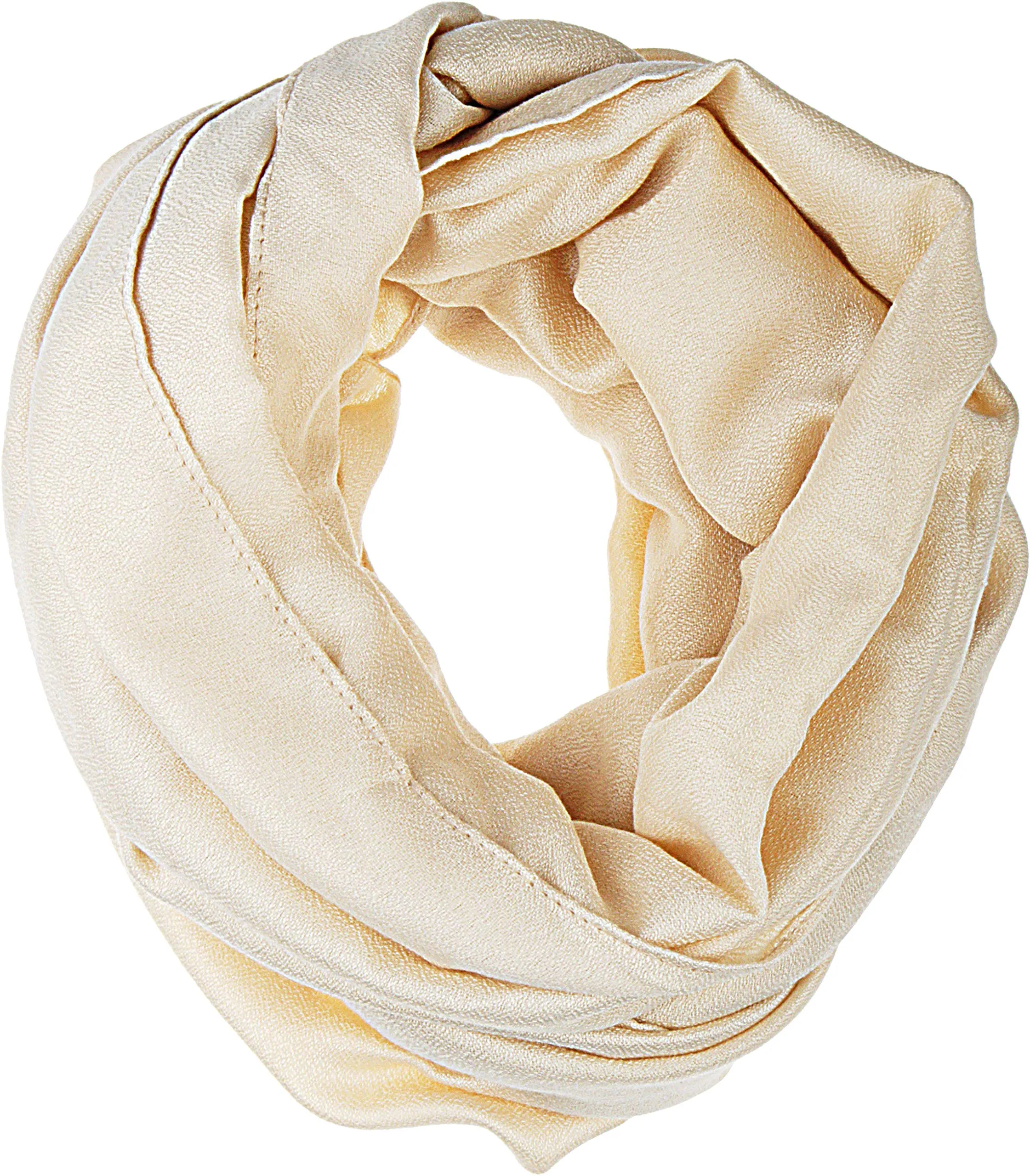 Premium Soft Light Weight Elegant Solid Color Satin Infinity Scarf