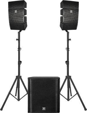 Proreck CLUB-3500 PA Speaker System 3500W Combo 4" Line Array Speakers and 15" Subwoofer with Bluetooth and Remote New