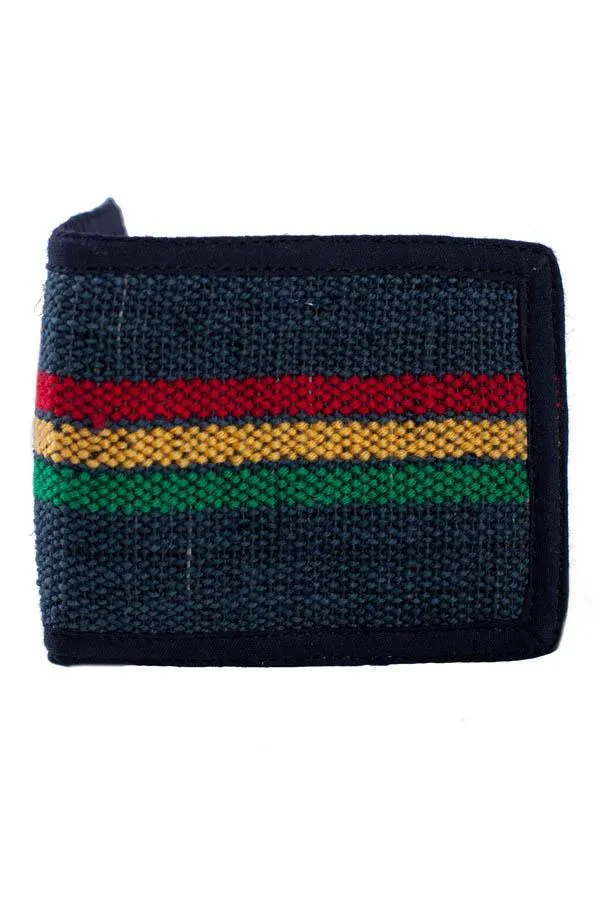 Rasta Bi Fold Hemp Cotton Wallet