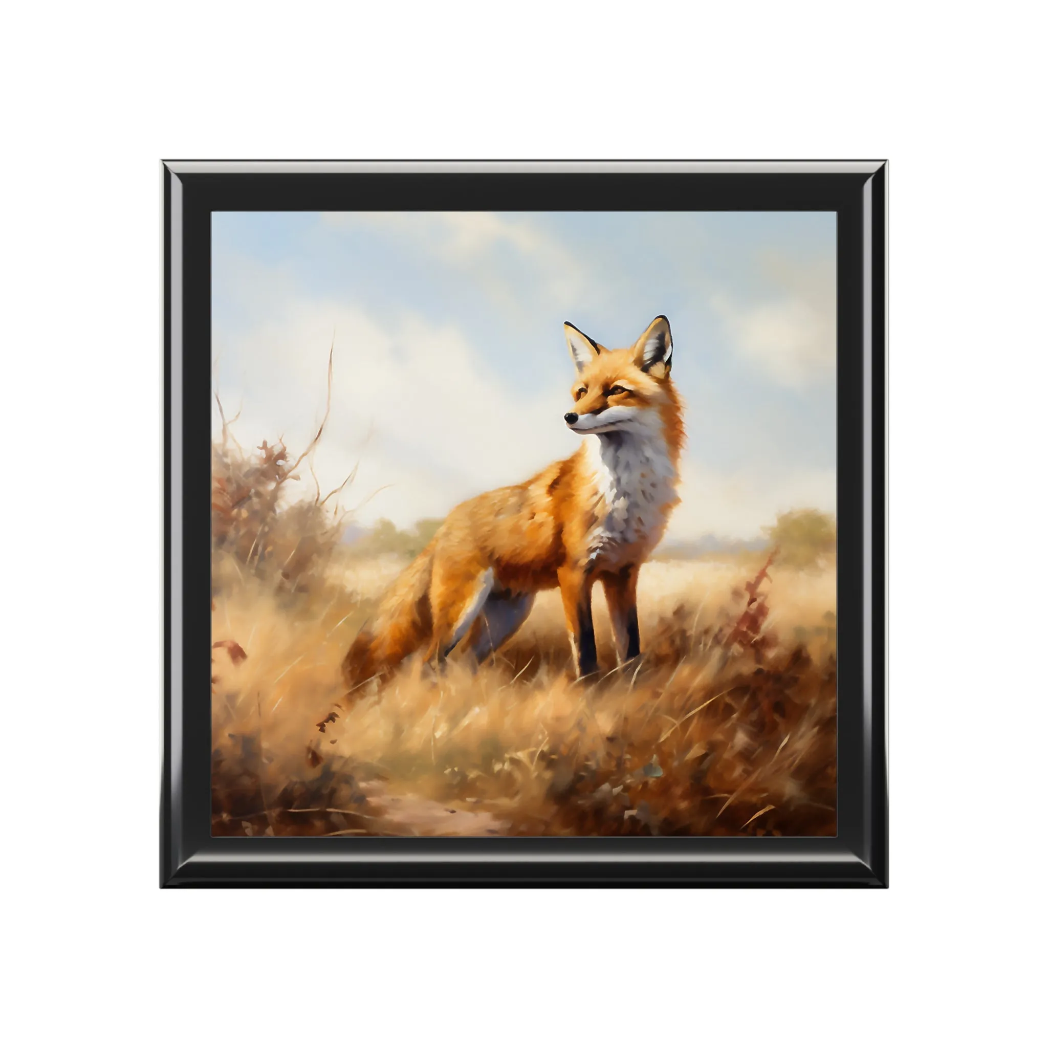 Red Fox Jewelry Keepsake Trinkets Box