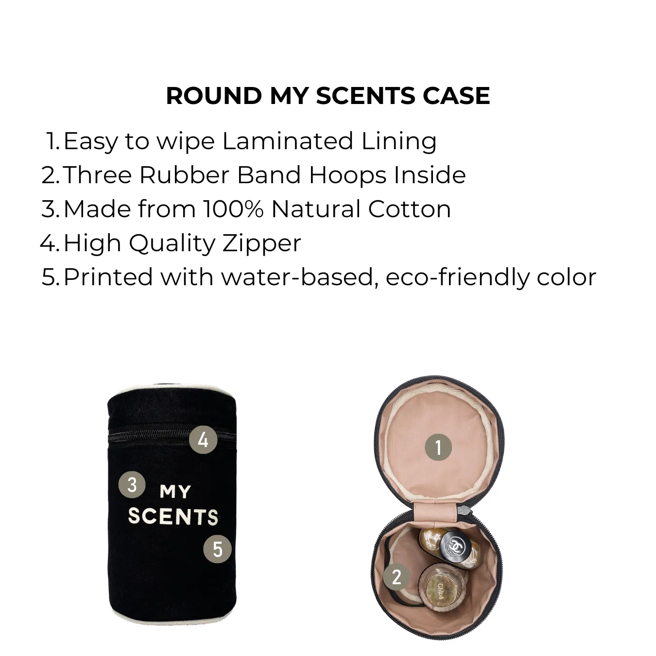 Round My Scents Case, Black